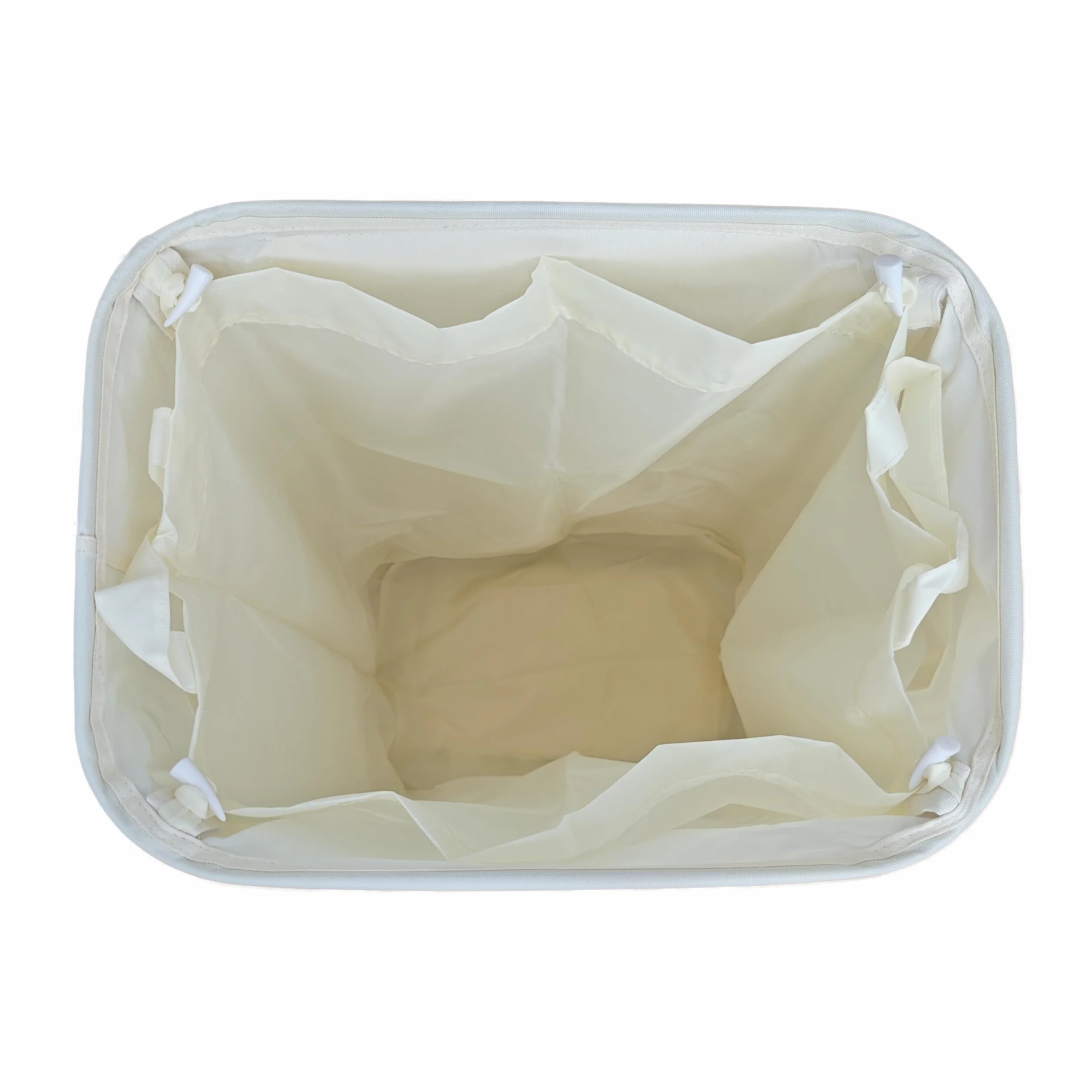 Relaxdays Conteneur de Collecte de Bouteilles 100 L, 2 Sacs, étanche, Beige 70x43x33 cm