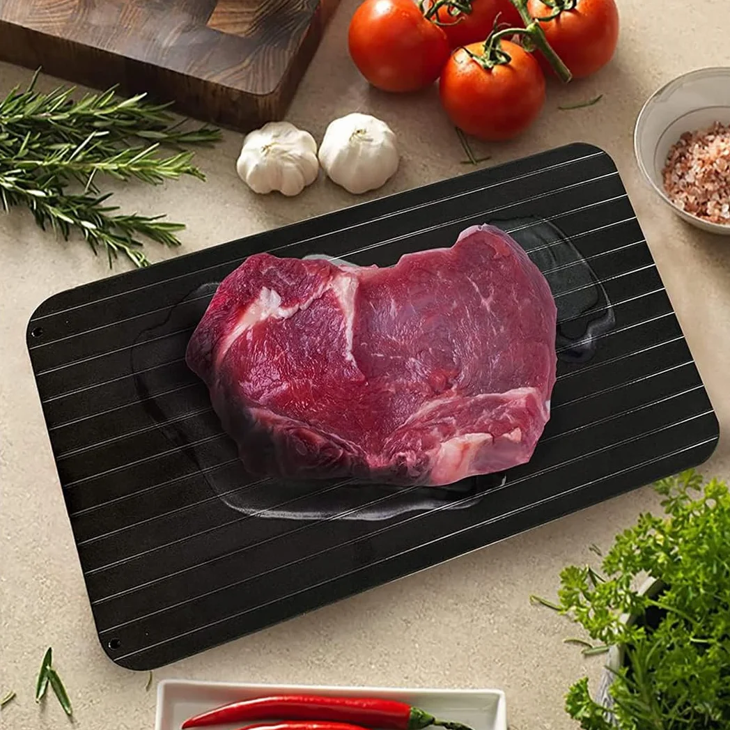 Plateau de Décongélation Rapide Planche à Découper Dégivrage Aliments Surgelés Viande Efficace