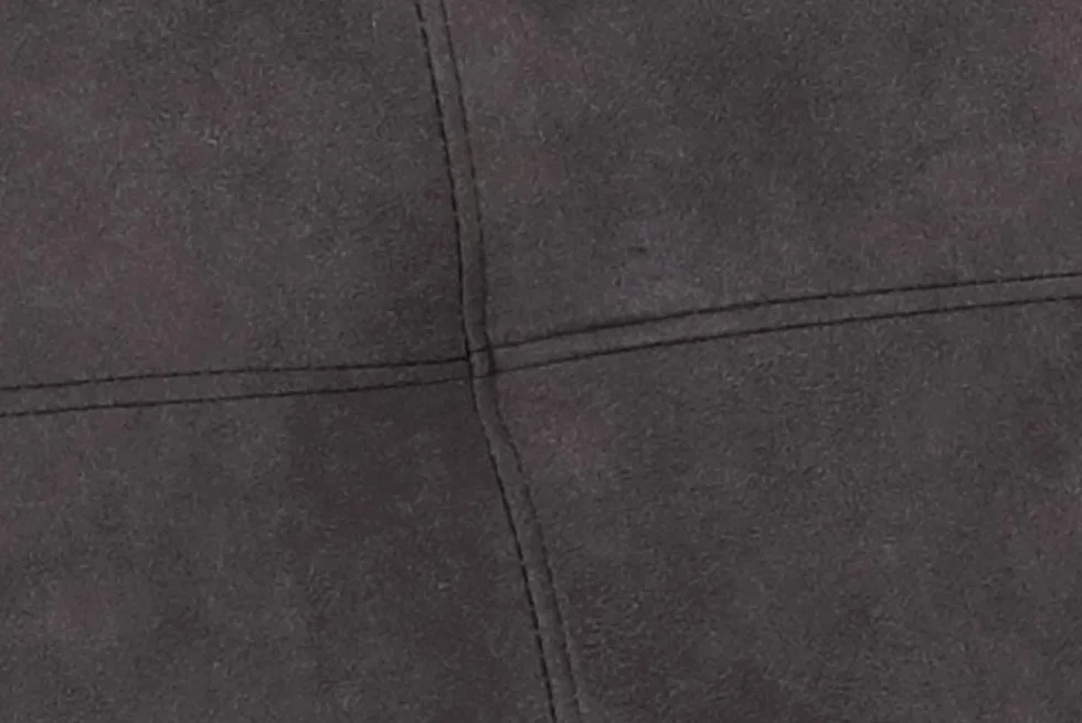 Hela Tische Banc D'angle Avec Dossier Microfibre Anthracite Piètement Métalliques 202 x 152 x 92 cm