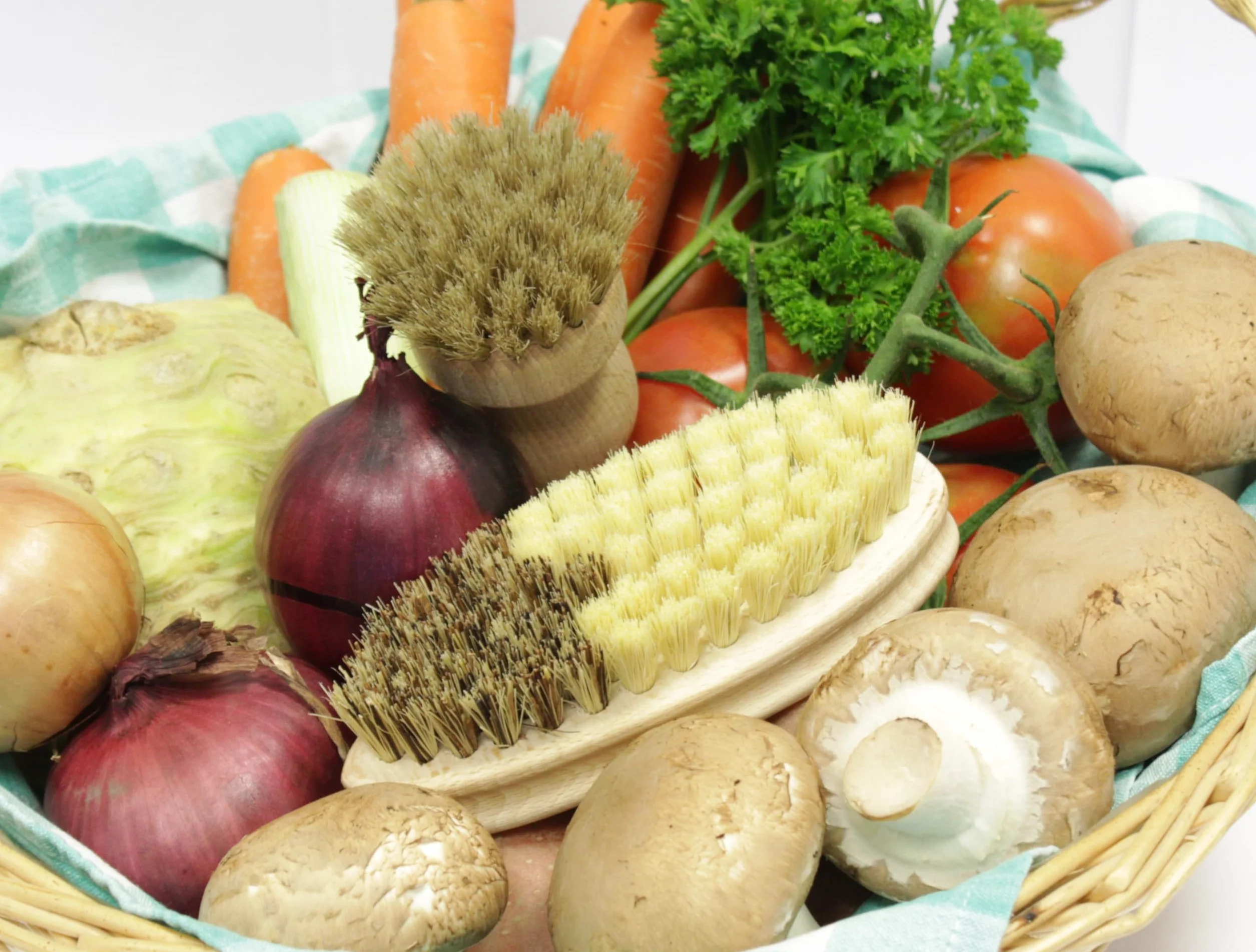 Brosses à légumes et champignons lot de 2 - 100 % naturel
