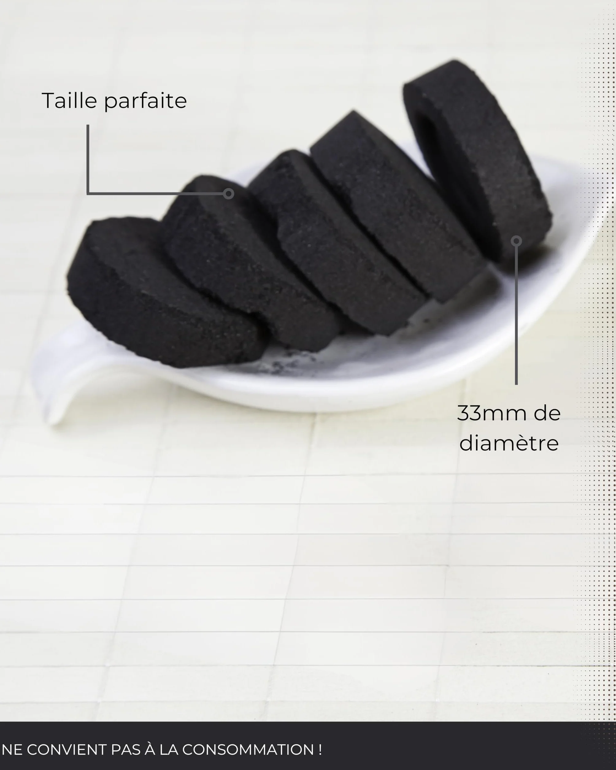 Charbon Bois qualité supérieure Lot de 10 comprimés - Accessoires Fumage pour encens et résine