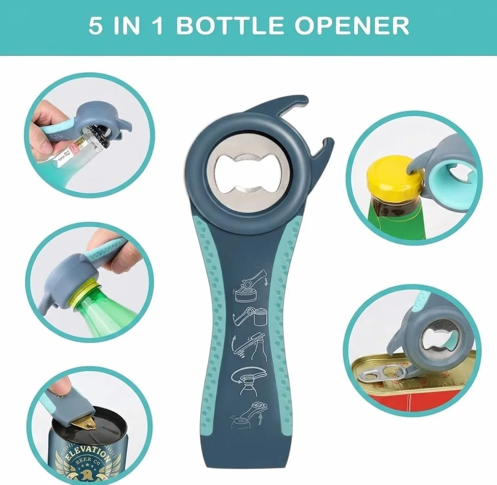 Kit décapsuleur Easy Jar ouvre-bocaux multifonctions 5 en 1 et 4 en 1 simple à utiliser