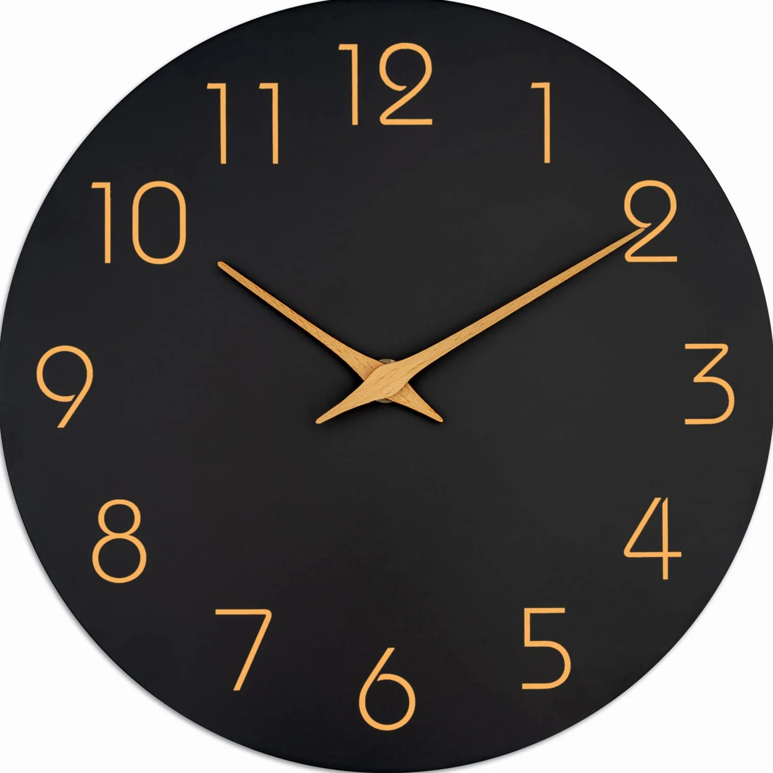 Horloge Murale Silencieuse 20cm Bois Design Moderne Noire