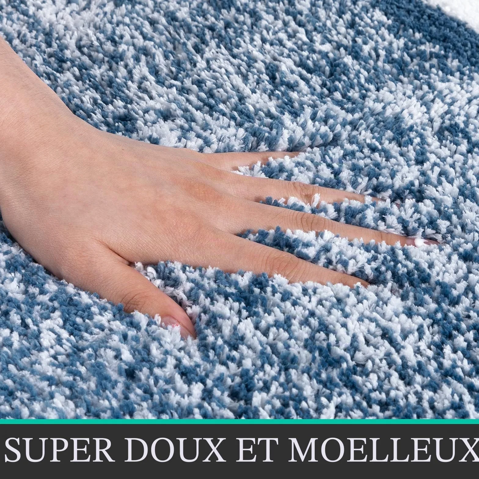 Pauwer Doux Tapis de Bain Antidérapant 50 x 80 cm Microfibre Absorbant Lavable