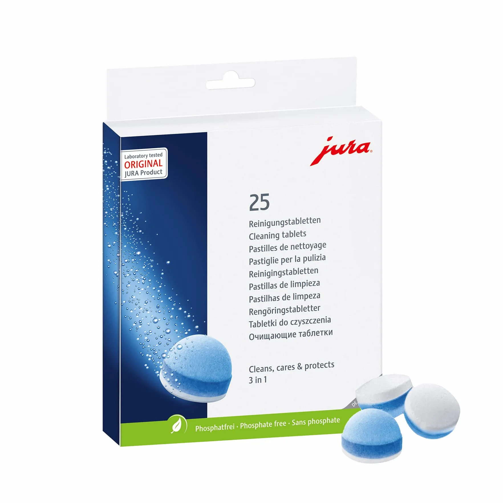 Jura Pastilles de nettoyage triphasées pour machines à café automatiques