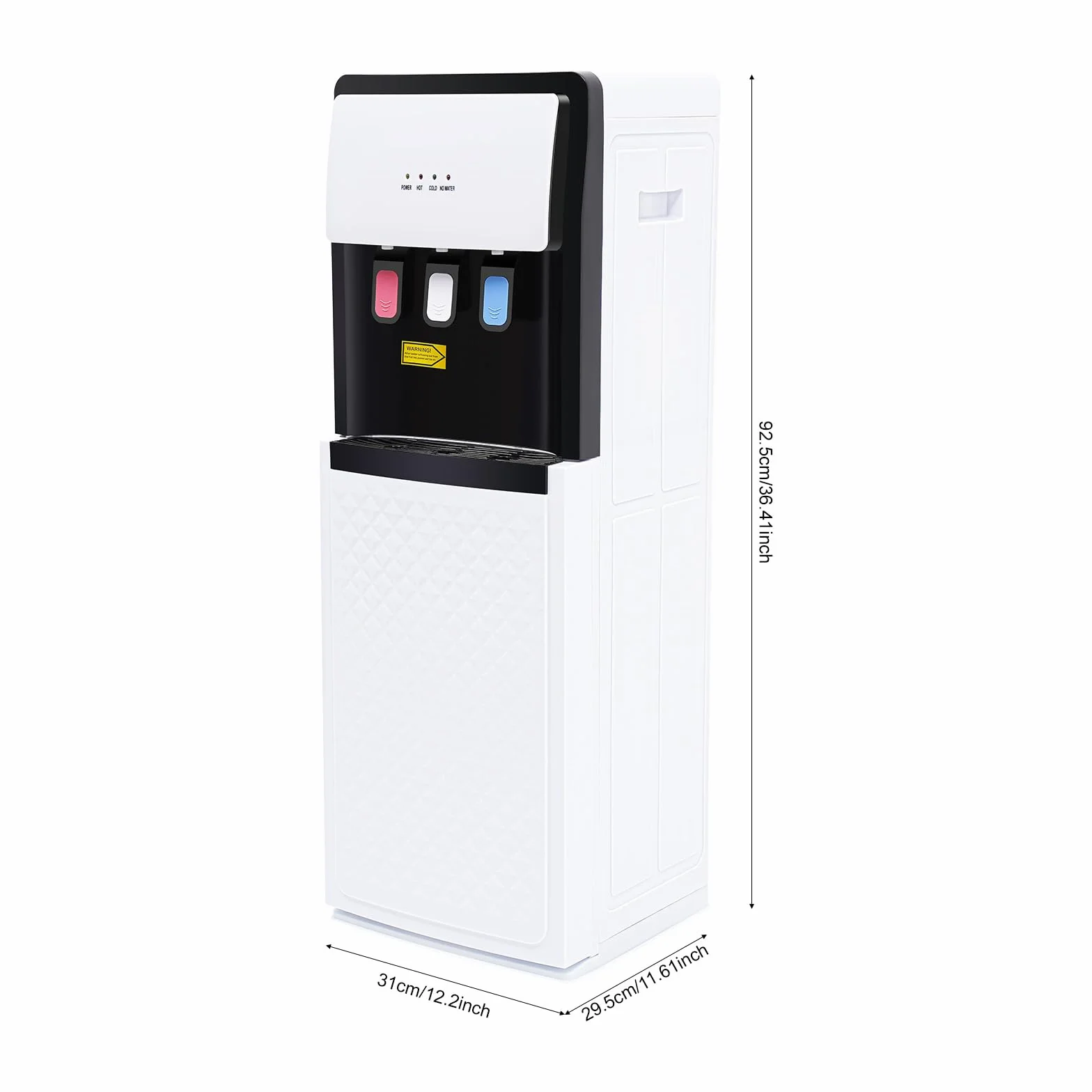 Distributeur d'eau Froide/Chaude sur Pied, Fontaine à Eau Compatible Bonbonnes, Chauffage/Refroidissement Rapide