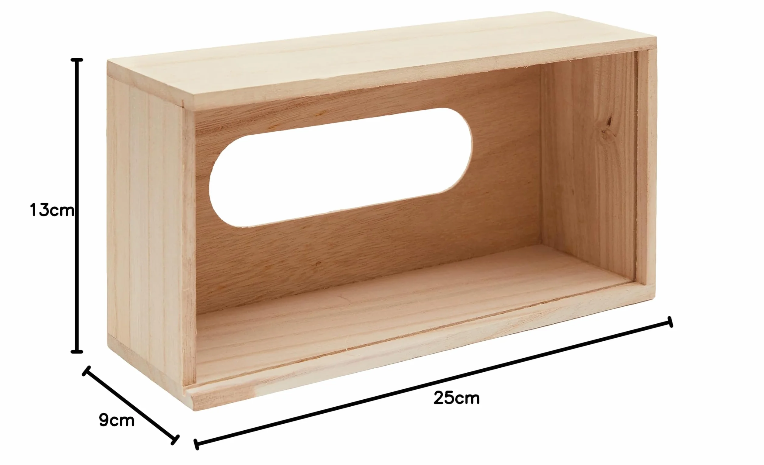 Artemio VIMOU Boîte à Mouchoirs Bois Beige 25 x 13 x 9 cm