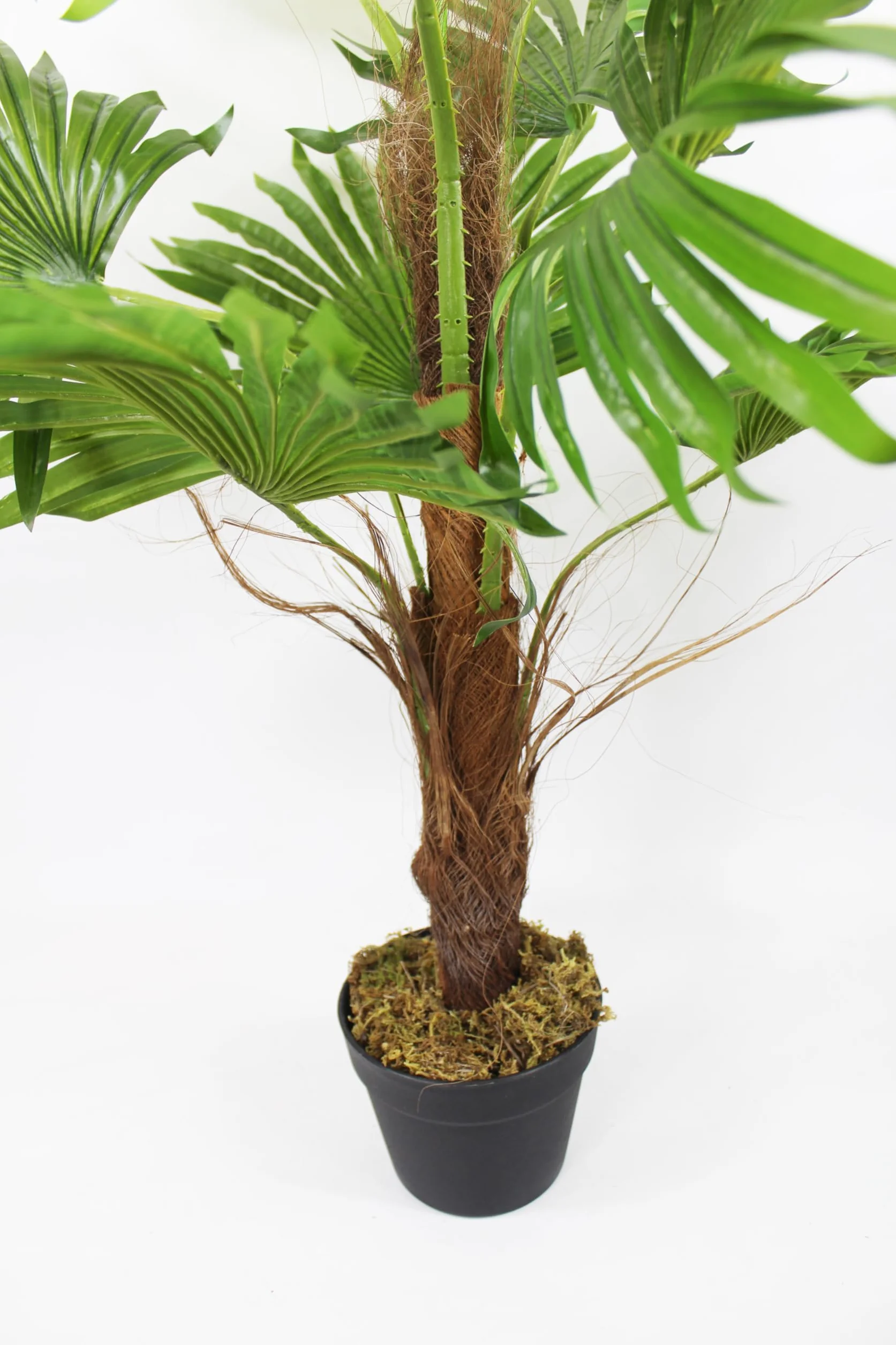 Palmier Artificiel 90 cm 9 Feuilles Plante Tropicale décorative en Pot