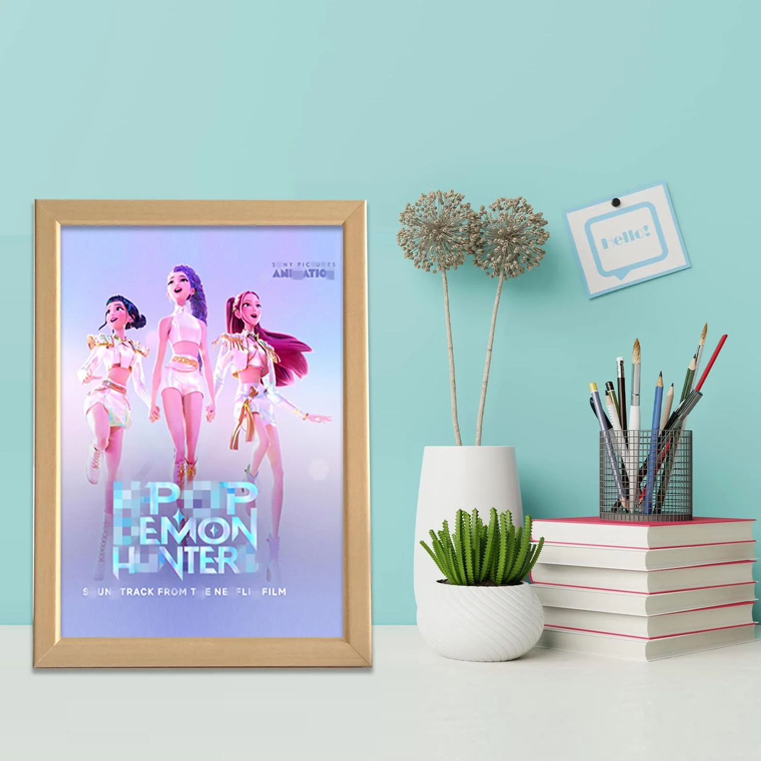 MODEQQ 4 Pièces Affiche Decoration Murale Huntrs Photo Toile Poster Tableaux 21X30 cm