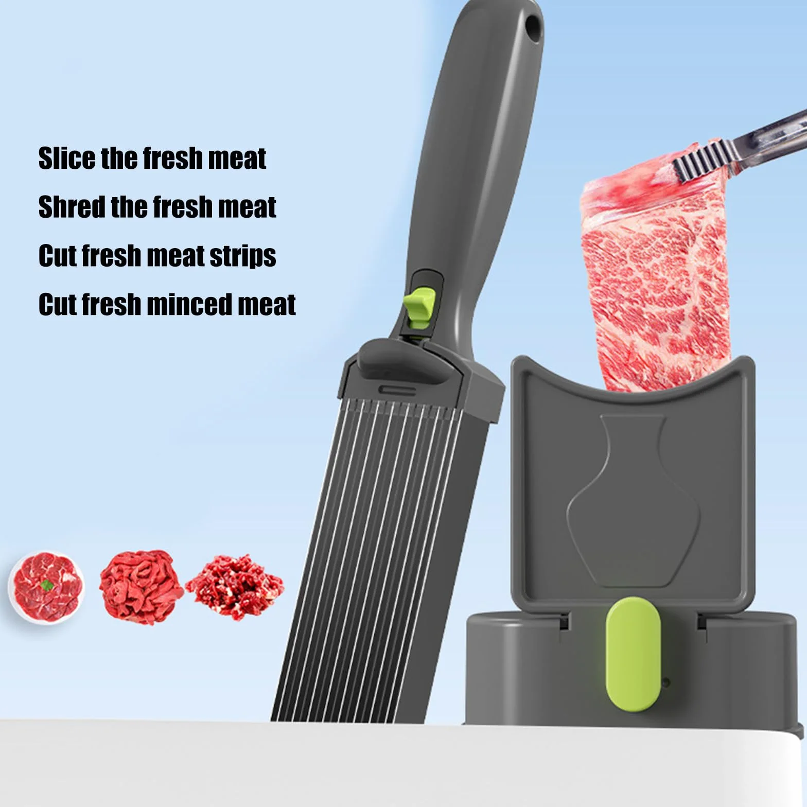 Trancheuse à viande inoxydable épaisseur réglable couperet