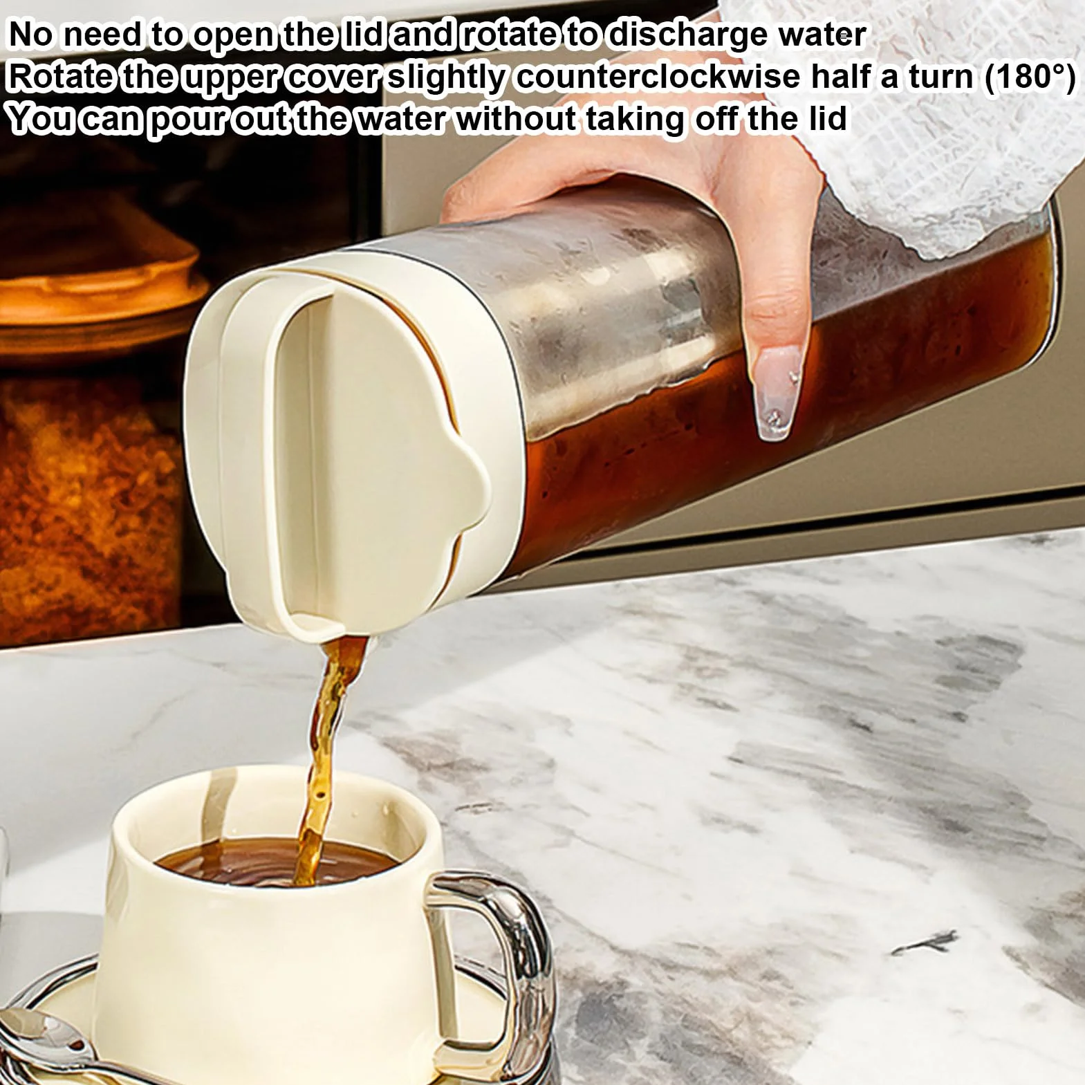 Générique Cold Brew Coffee Maker Acier Inoxydable Filtre 350 Mailles Thé Glacé