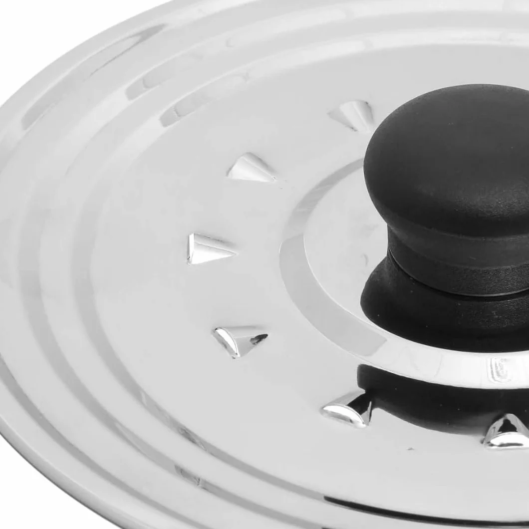 Couvercle de Cuisine en Acier Inoxydable 16-24 cm Anti Projection avec Poignée Ergonomique Argenté