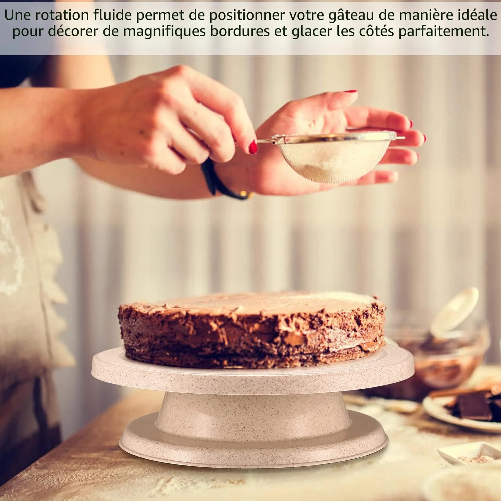 Kits de Fournitures Support Assiettes de Décoration de Gâteaux avec Grattoirs, Spatules, Poches à Douille