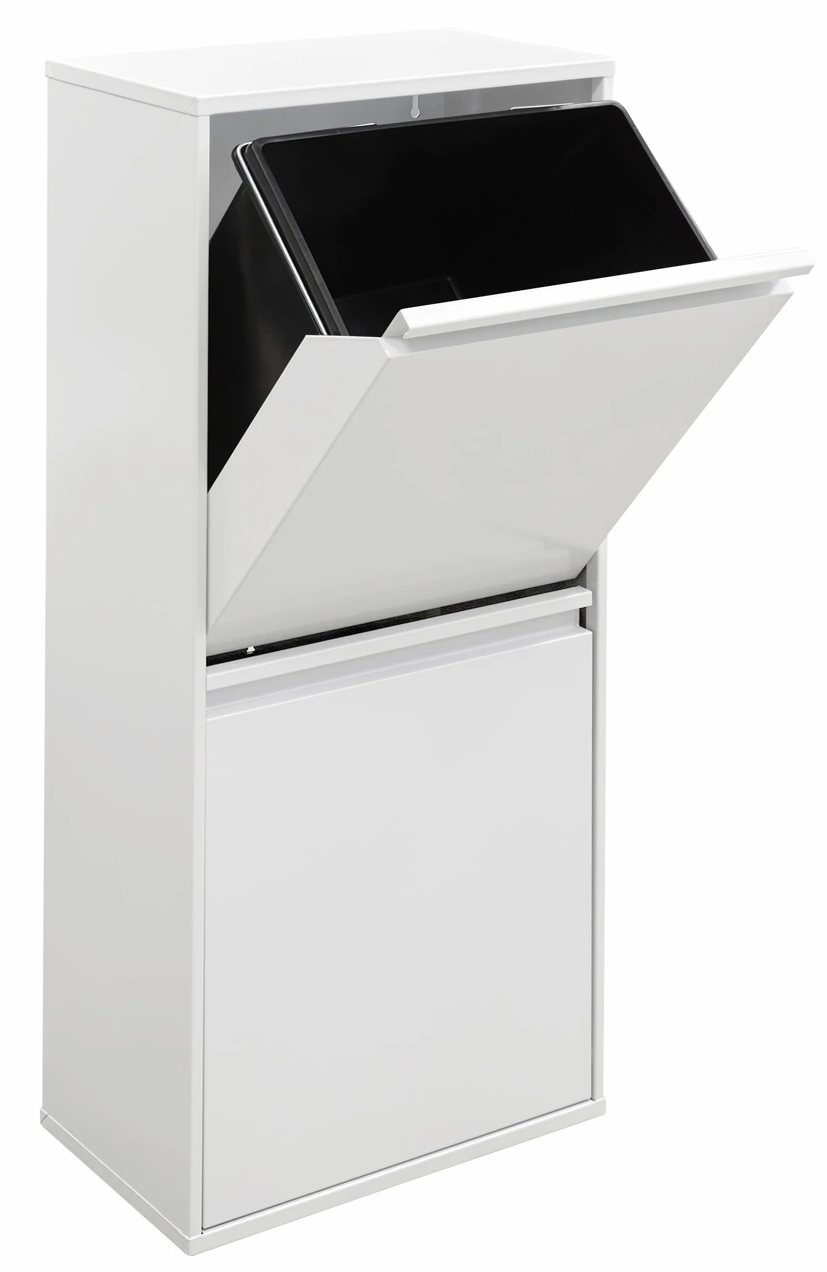 Arregui Basic CR401-B2 Poubelle de recyclage 2 compartiments 46 L Blanc