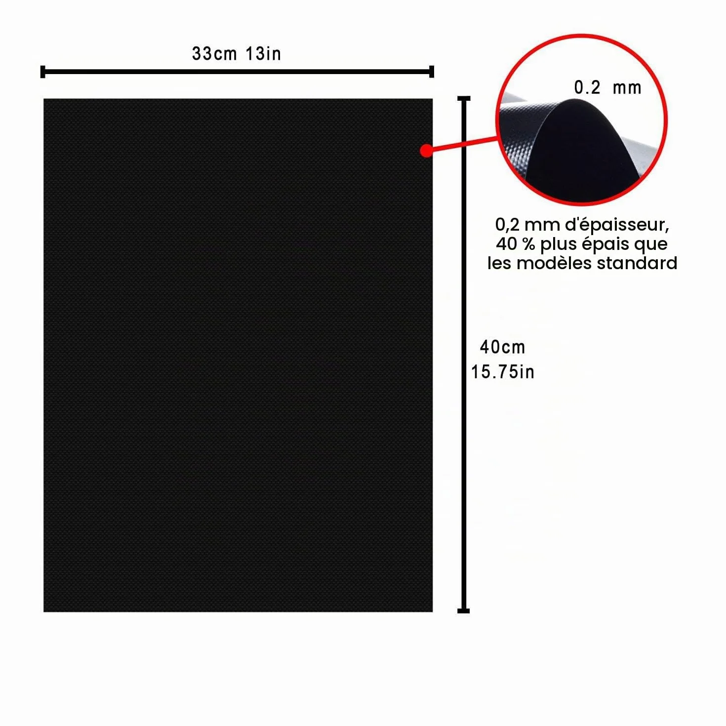Tapis de Cuisson Barbecue 6 Pièces 40 x 32.5cm Anti-adhérent Réutilisable