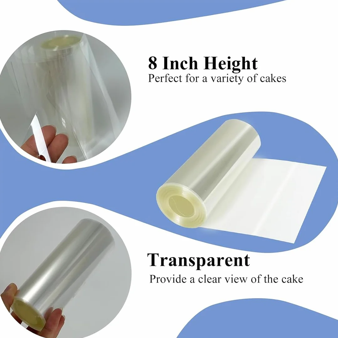 Rhodoid Patisserie Rouleaux Transparent 20cm x 10m Feuille Acétate Réutilisable pour Gâteaux
