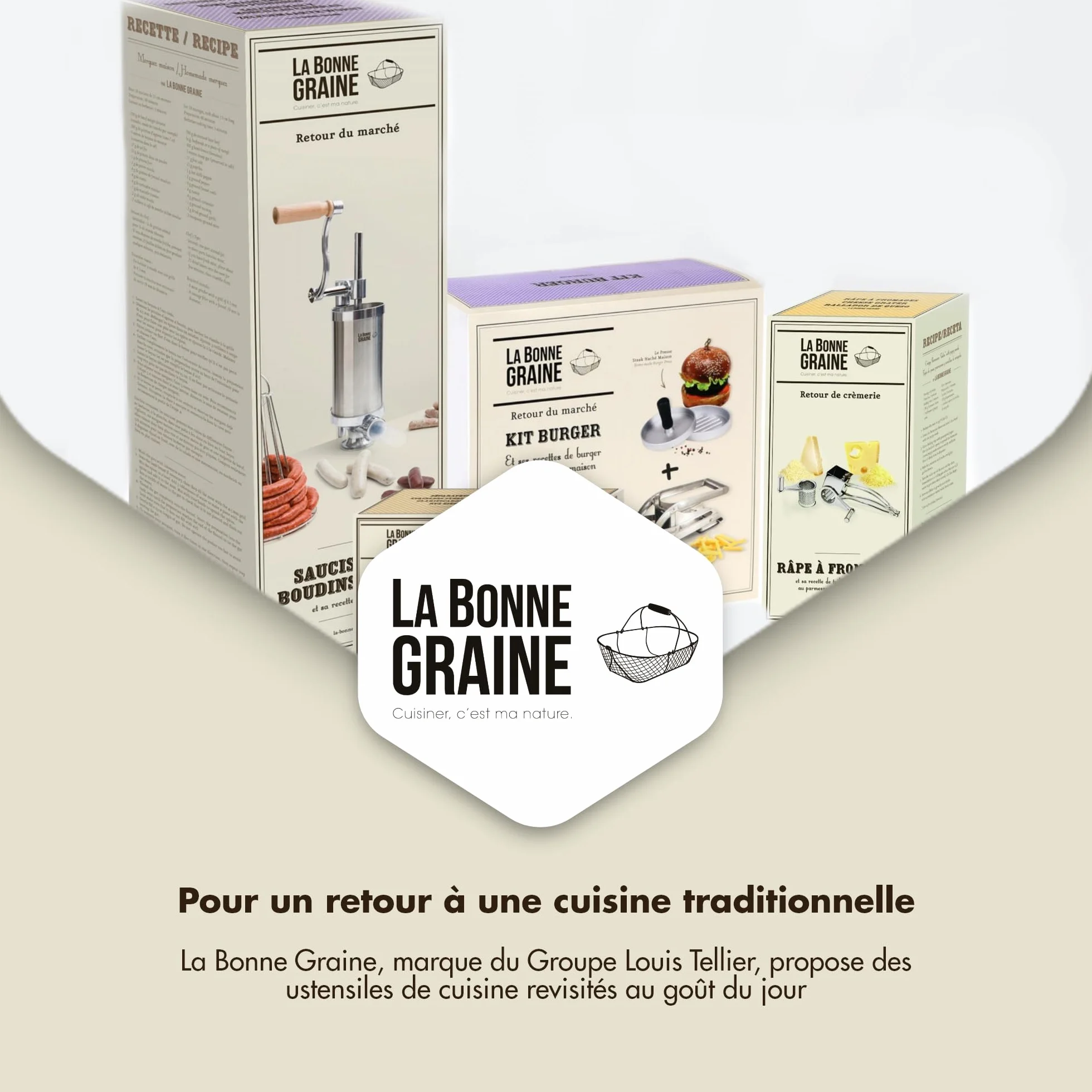 Reconstitueur à Steak Ovale en Inox 172 ml Gris Spécial Boucher pour Hamburger