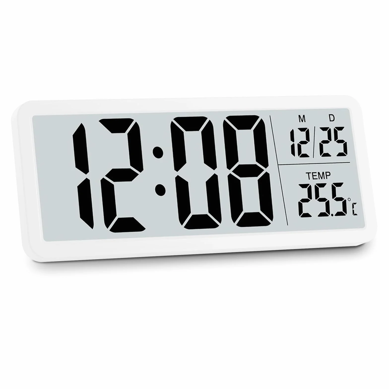 Horloge Numérique BORDEAG avec Température et Humidité, Date, pour Salon Chambre Bureau