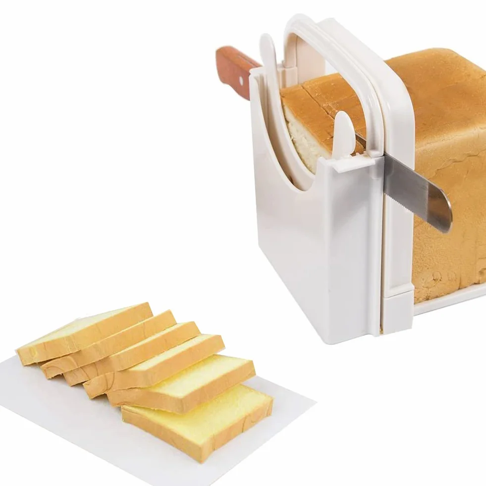 Trancheuse à Pain Réglable Manuelle, Machine à Trancher Gâteau et Pain Cutter