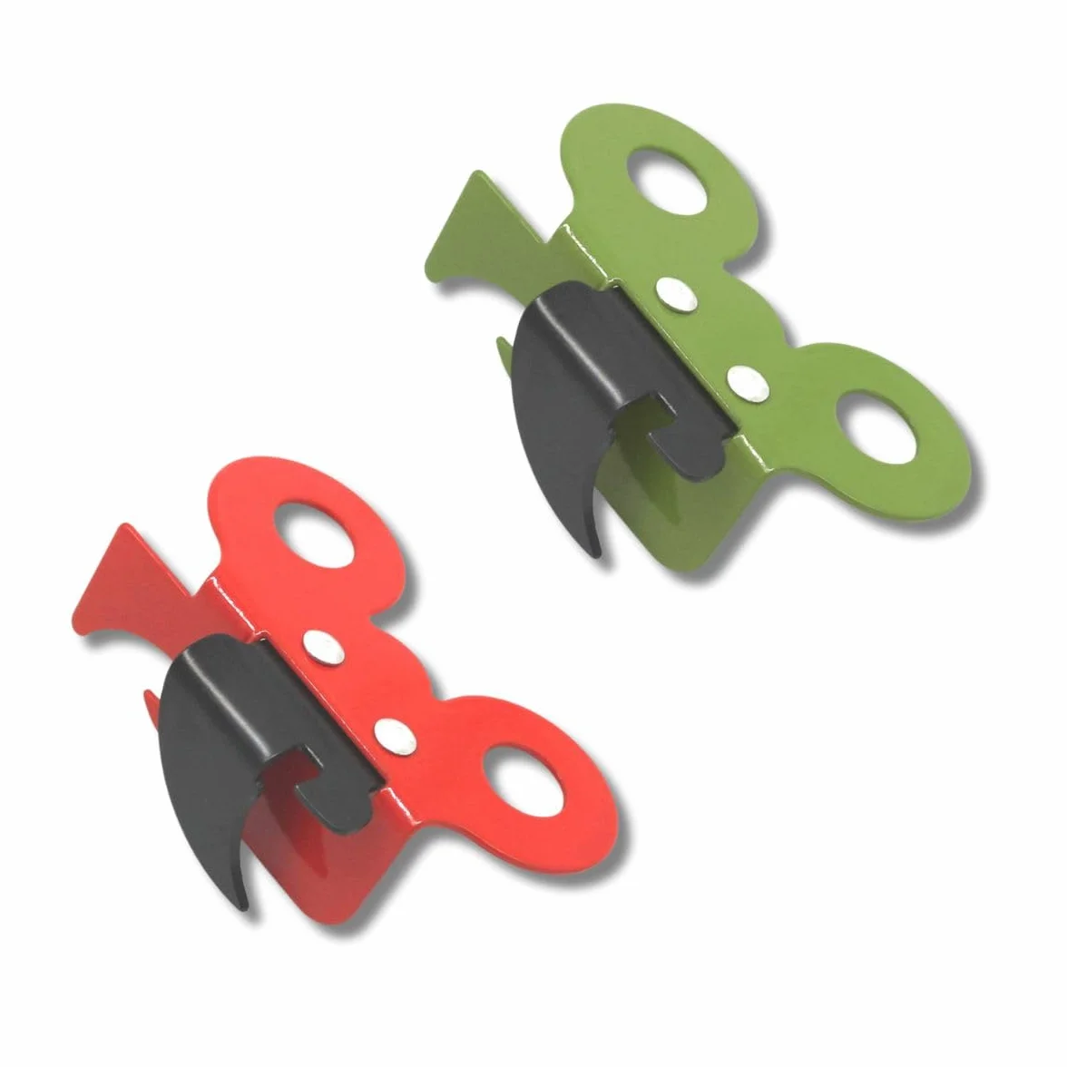Fackelmann Ouvre-boîte Manuel 2 en 1 Acier Inoxydable 7,3 x 4,5 x 2,5 cm Rouge Vert