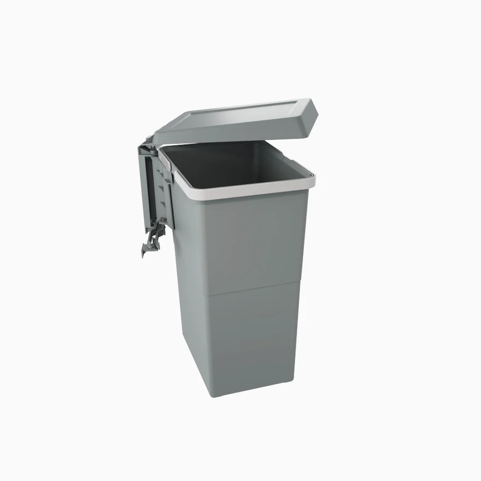 Poubelle Automatique Swing 2.0 24 litres gris foncé plastique nylon 34x47x26 cm