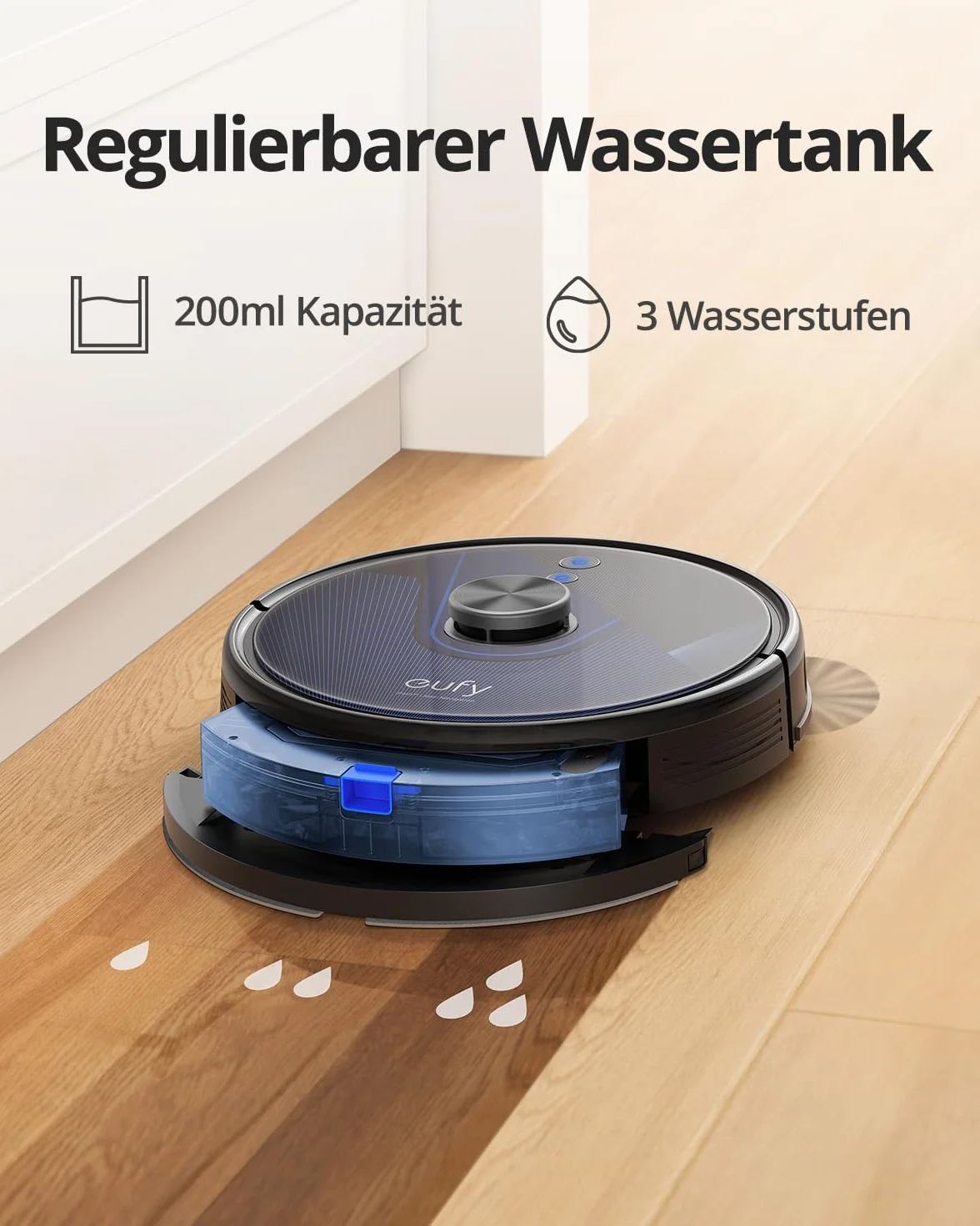 eufy L35 Hybrid Robot aspirateur laveur 3200Pa Navigation Laser iPath cartographie multi-étages noir reconditionné
