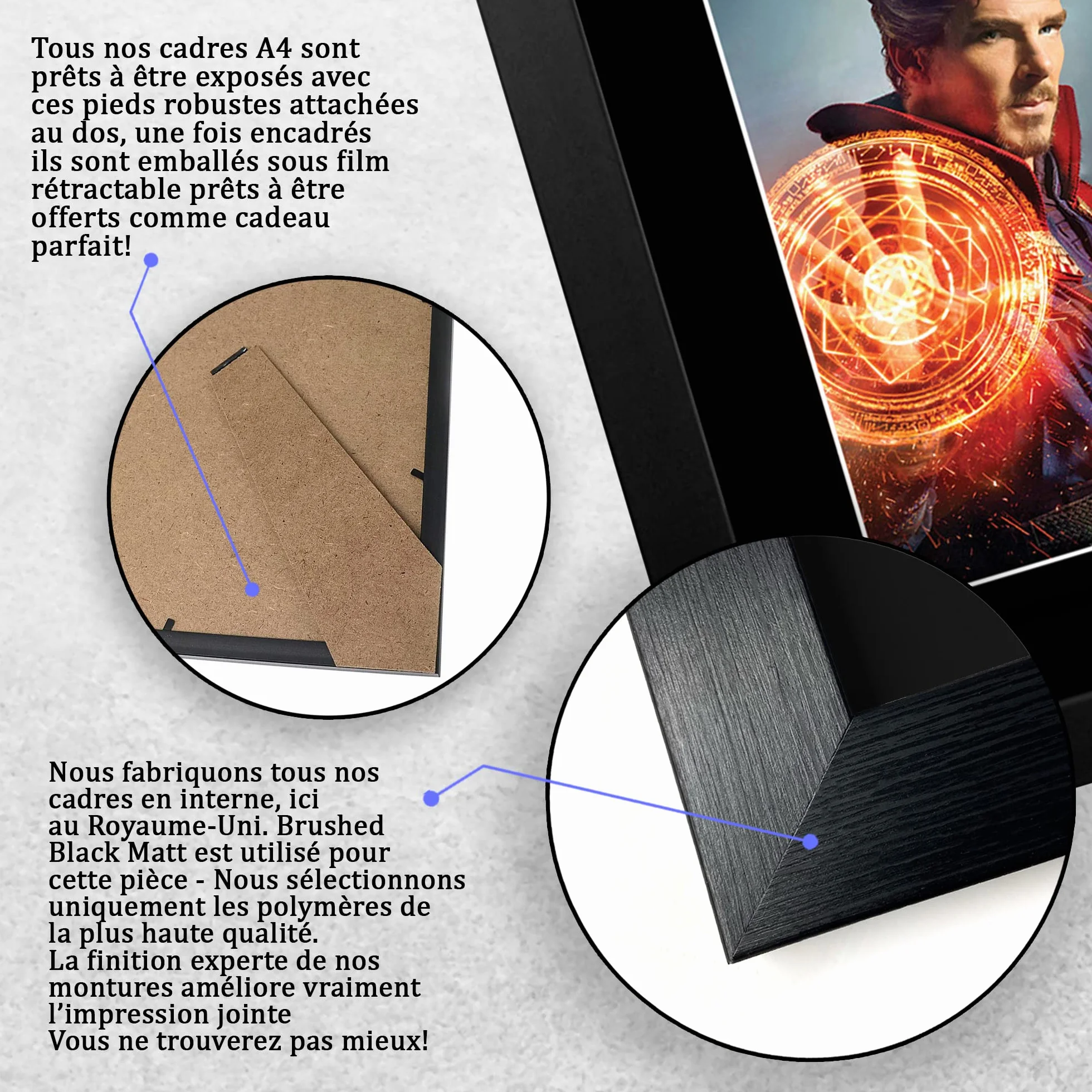 Benedict Cumberbatch Avengers Doctor Strange Autographe Photo A4 Encadré Cadeaux