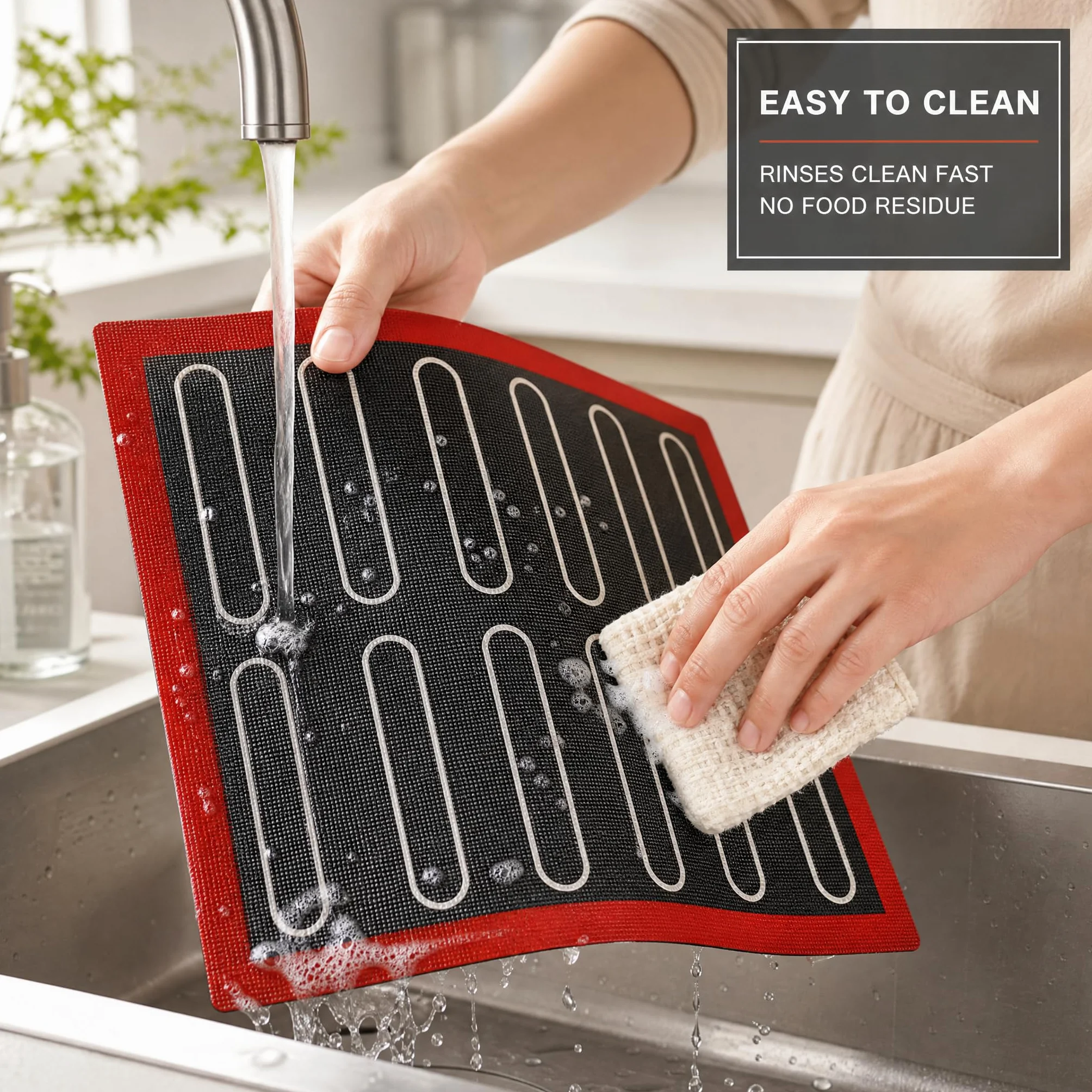 Tapis de Cuisson Silicone 40 x 30 cm Antiadhésif Alimentaire -40 °C à 230 °C