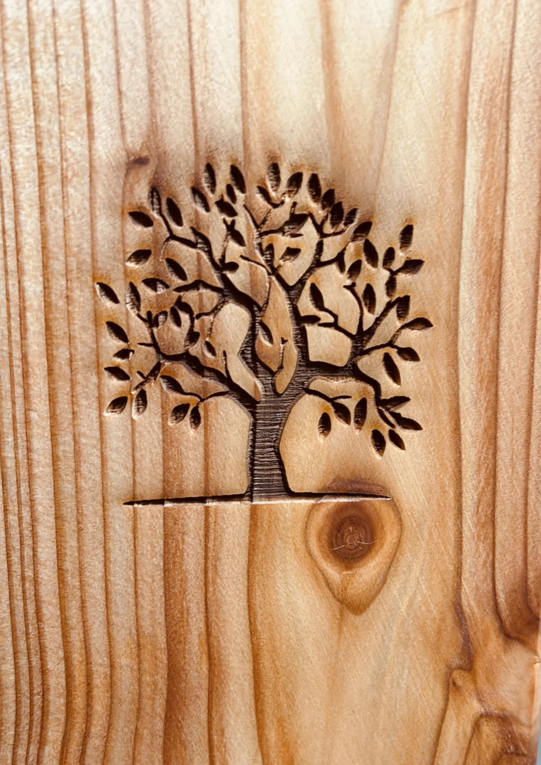 Croix funéraire XXL en bois de mélèze huilé 80 x 40 cm avec gravure laser