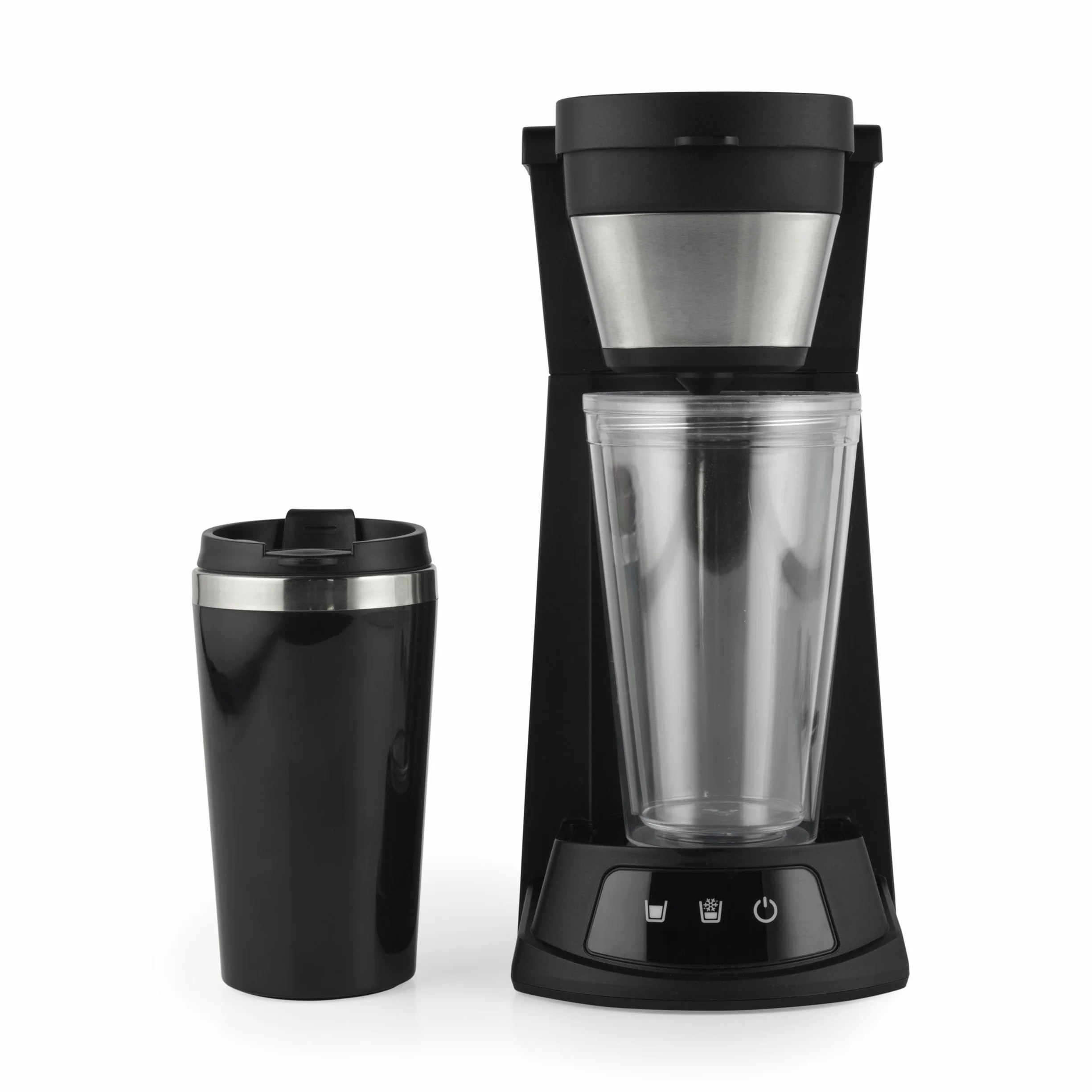 Petra Machine à Glacé 2 en 1 Café Espresso Frío 700W PT6214VDE Compatible Café Moulu Dosettes Tasse 420ml Gobelet 440ml