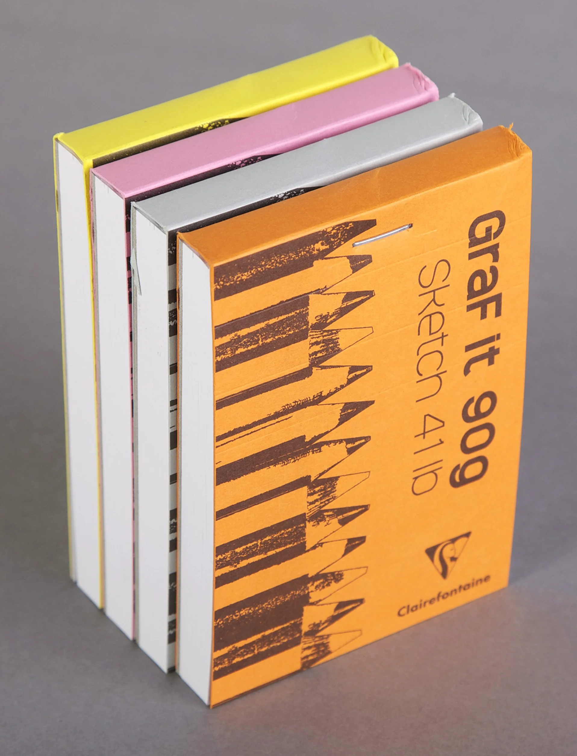 Clairefontaine Bloc Agrafé GraF'it A5 80 Feuilles Papier Dessin 90g