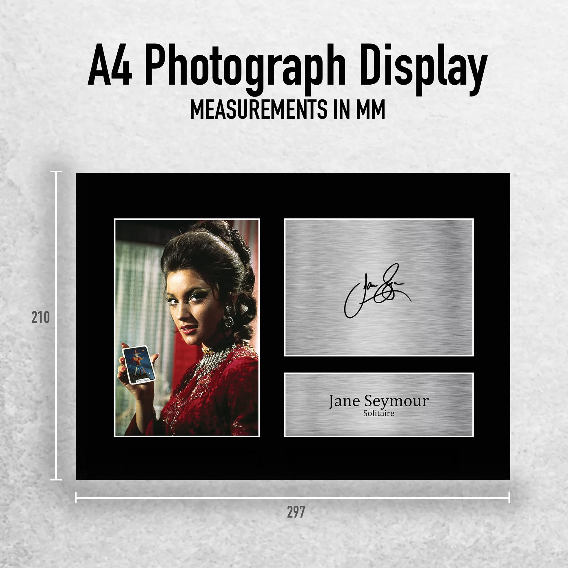 A4 Jane Seymour James Bond Live and Let Die Autographe Photo Cadeau