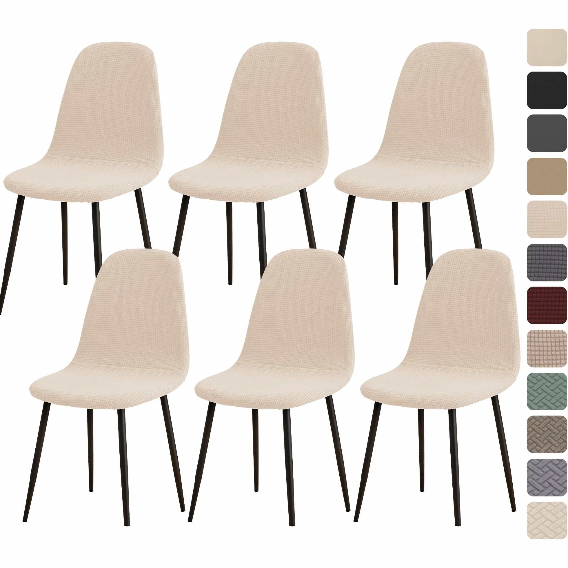 Housse de Chaise Scandinave Extensible Universel Imperméable Amovible Lavable