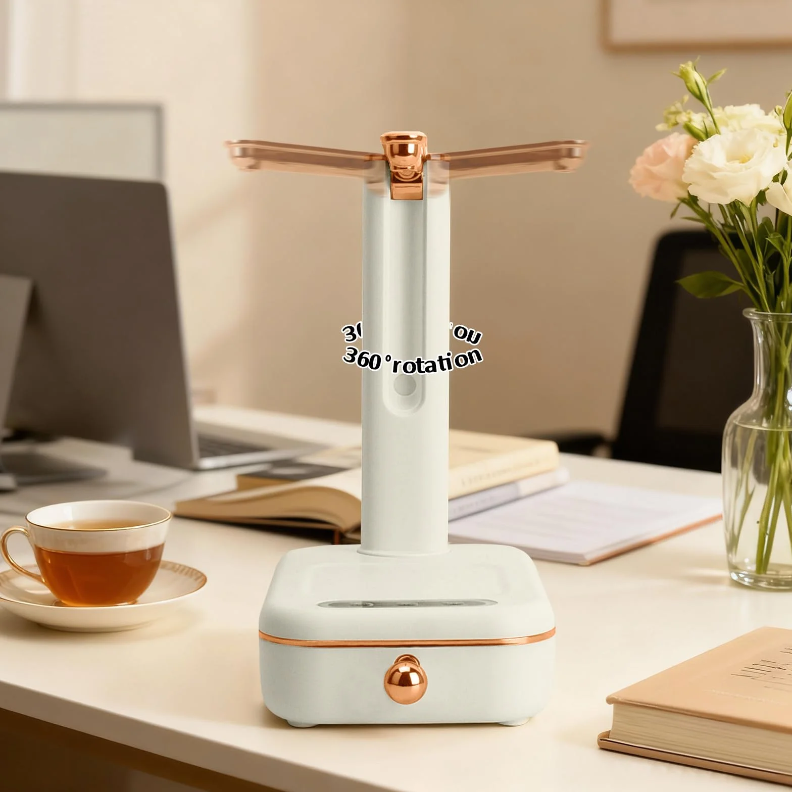 Distributeur d'eau Électrique Rechargeable USB sans BPA Pompe 3 Niveaux Débit Camping Maison Bureau Batterie 800 mAh Blanc