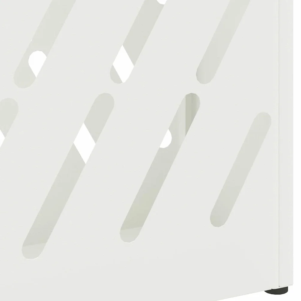 vidaXL Porte-Parapluie Blanc Acier 28x12x41 cm Moderne Design rectangulaire