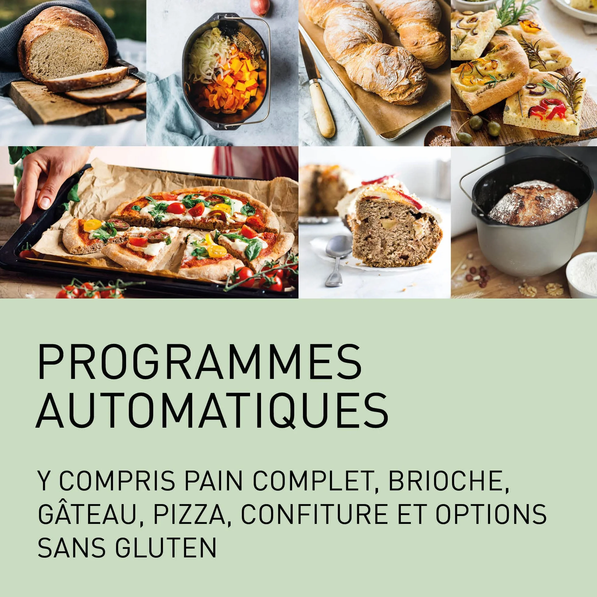 Panasonic Machine à pain Croustina SD-ZP2000WXE, 18 Programmes, 7 Pains Croustillants, Sans Gluten, 2 Tailles L,M