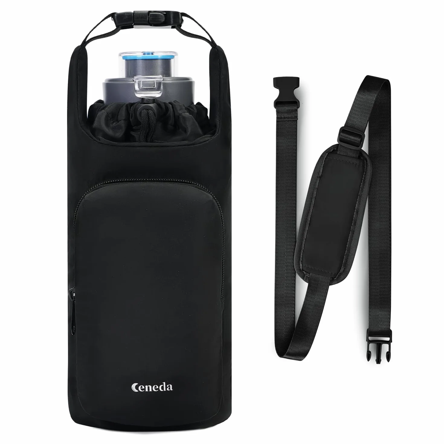 Ceneda Porte-bouteille isotherme Sac de transport 946 ml 1200 ml Noir