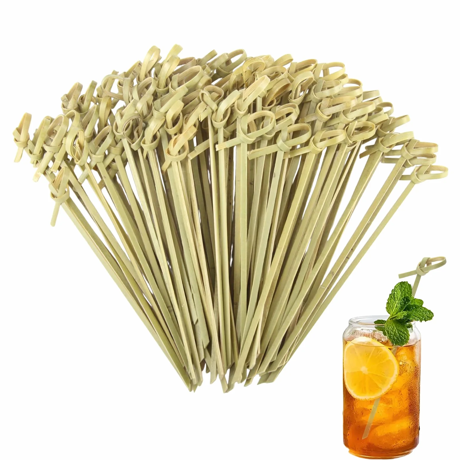 Pic Aperitif 12 cm Bambou Naturel Cure Dent Decoratif Aperitif pour Restauration Mariage