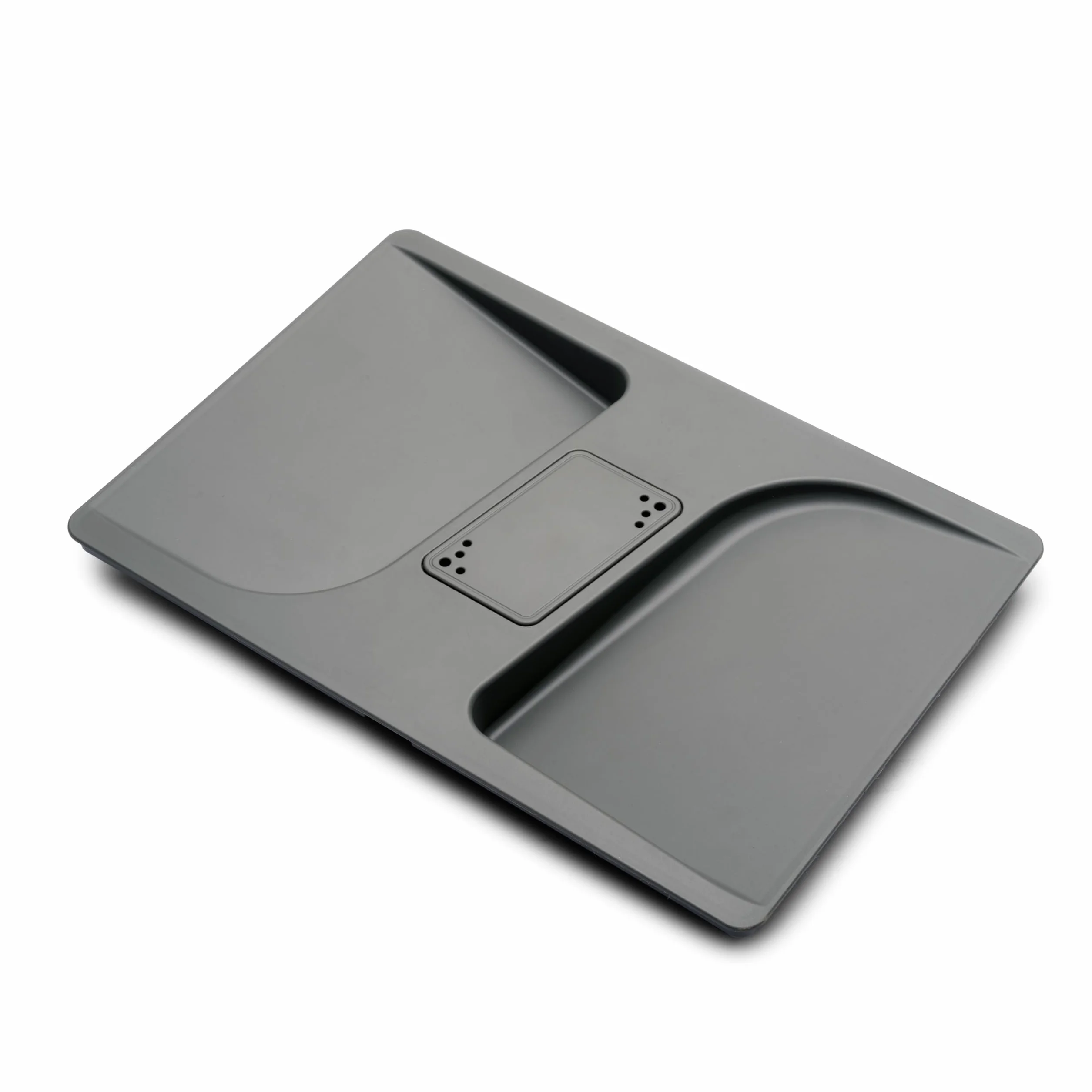 Emuca Poubelles tiroir cuisine couvercle anti-odeurs 2x15L H 266 mm Plastique gris anthracite