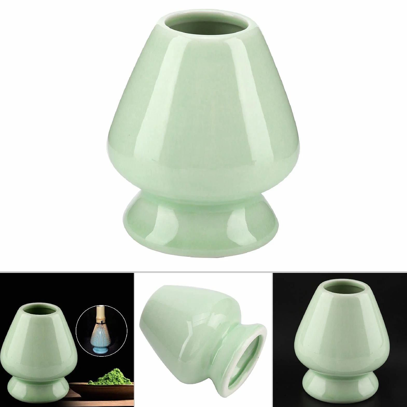 Porte-Fouet Matcha en Céramique Japonais Traditionnel, Kit de Matcha Fait à la Main