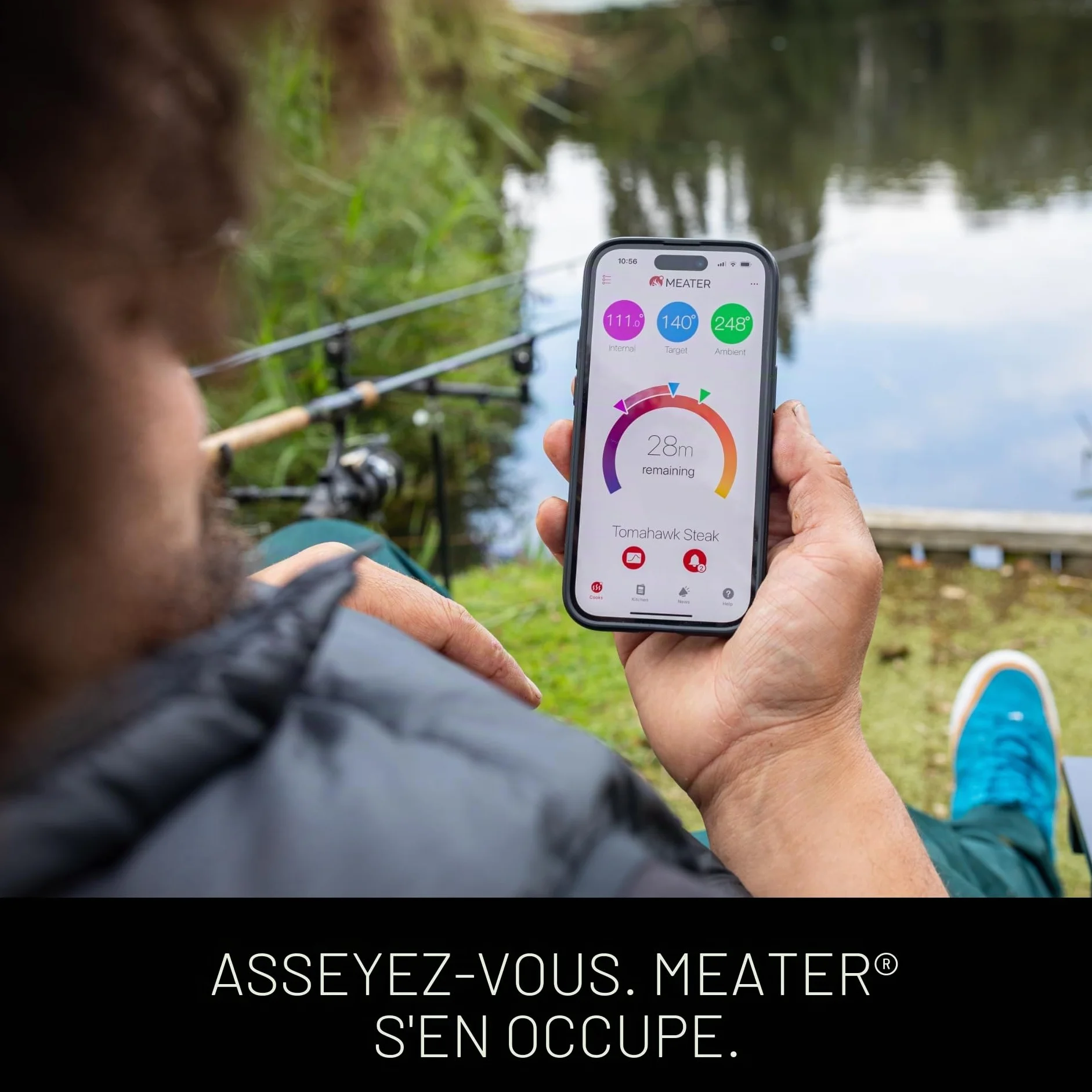 MEATER Plus Thermomètre à Viande Intelligent Sans Fil Bluetooth WiFi Jusqu'à 50m