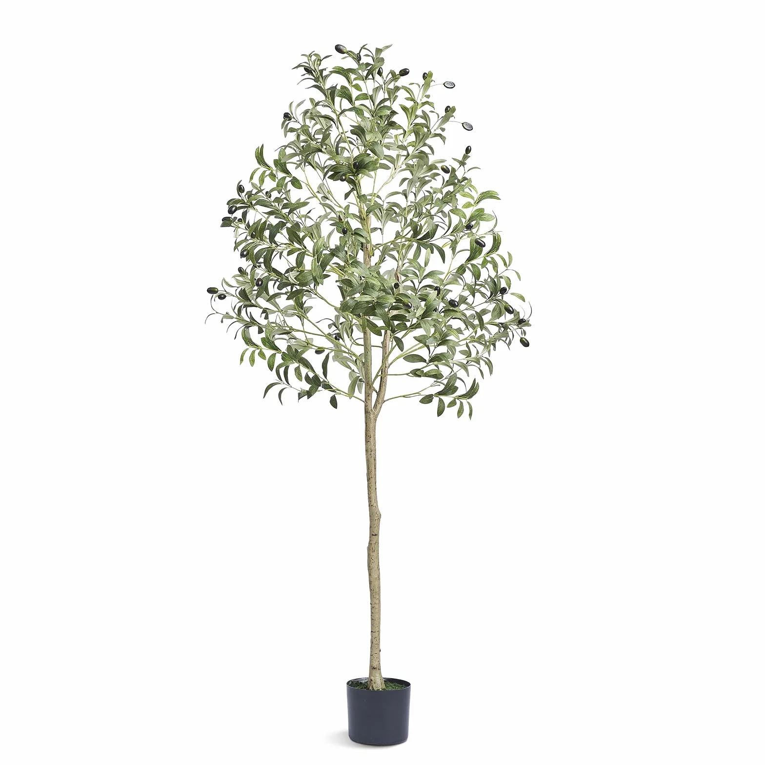 VEVOR Faux Arbre 155 cm Vert Plante Artificielle PE Haut Olivier avec Pot 150x125 mm