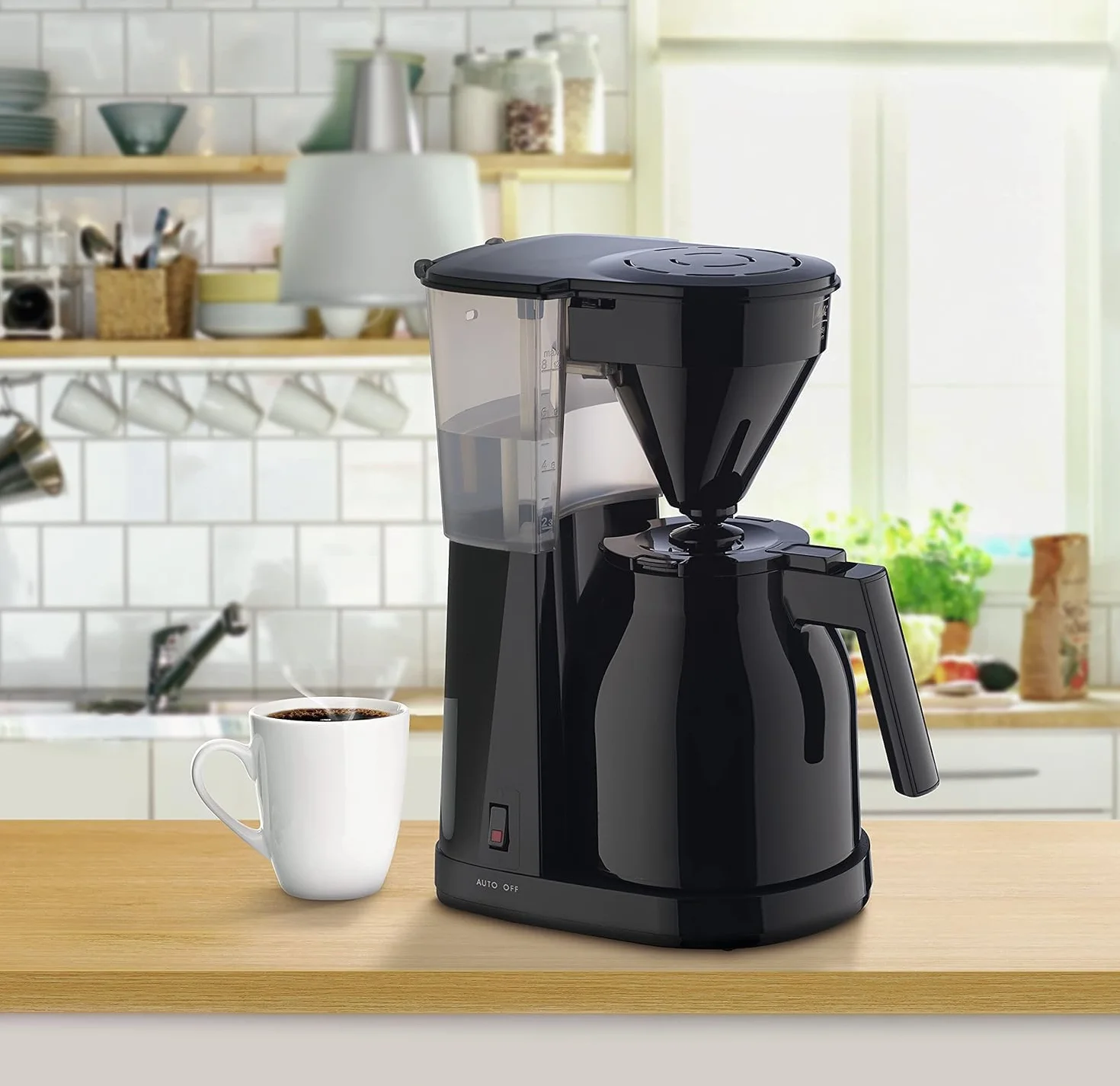 Melitta Cafetière Filtre Avec Verseuse Isotherme Easy Therm II, 1L, Noir