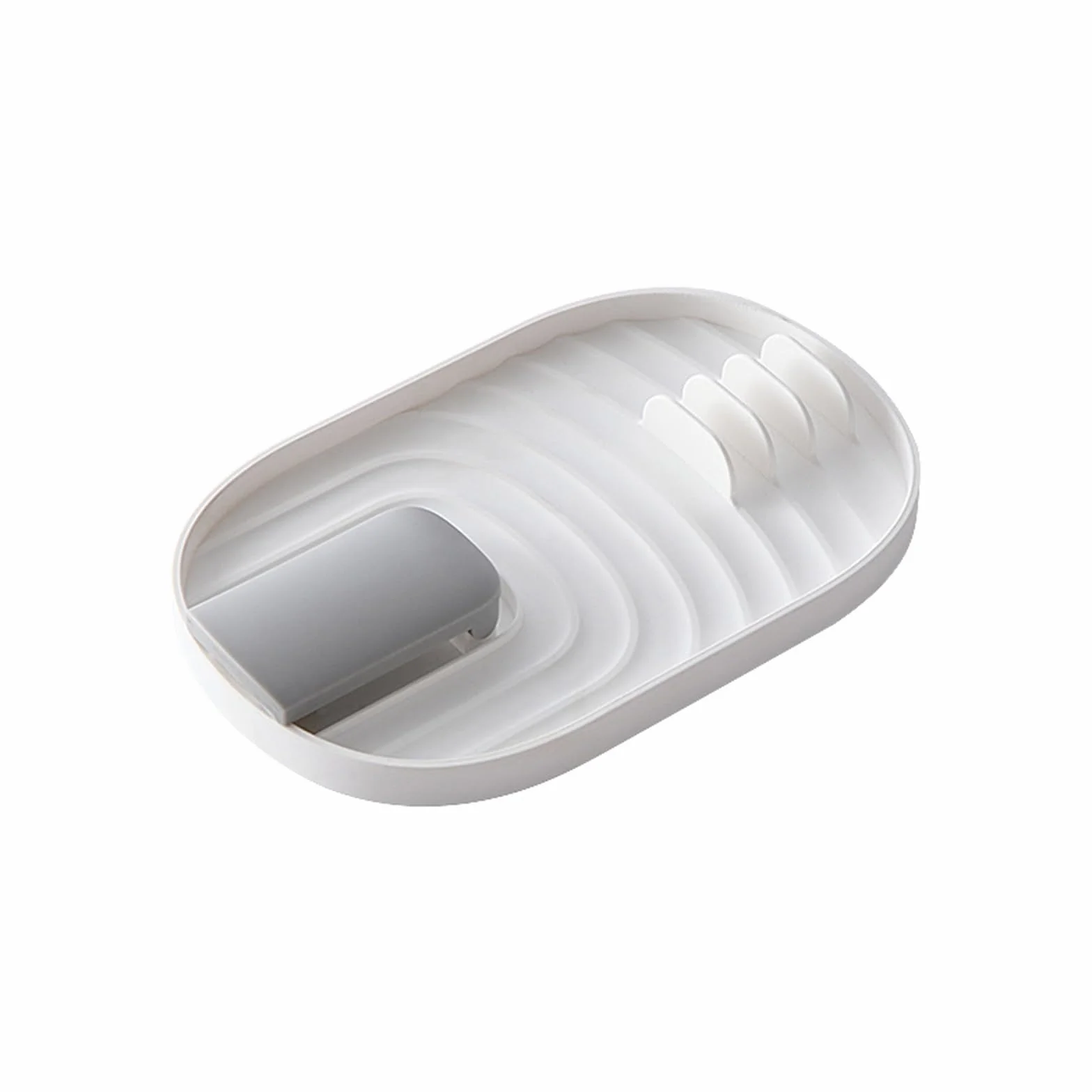 Repose Cuillère Cuisine, Support Couvercle, Porte-Ustensiles pour Cuisinière (Blanc)