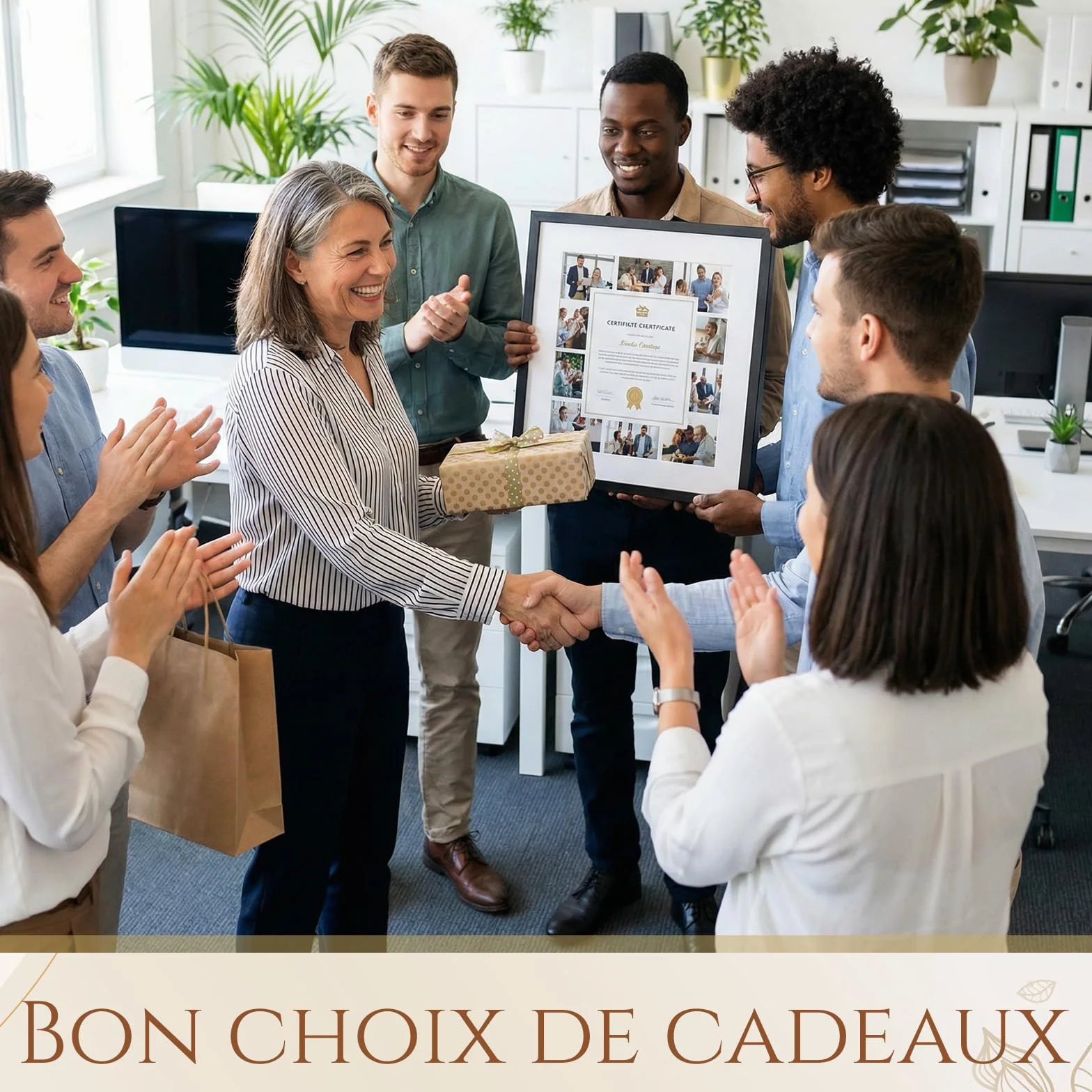 Cadeau Retraite Femme Sac à Main Tote Bag Trousse à Maquillage Pochette Cosmétique Porte-Clés Enveloppe avec Fleur