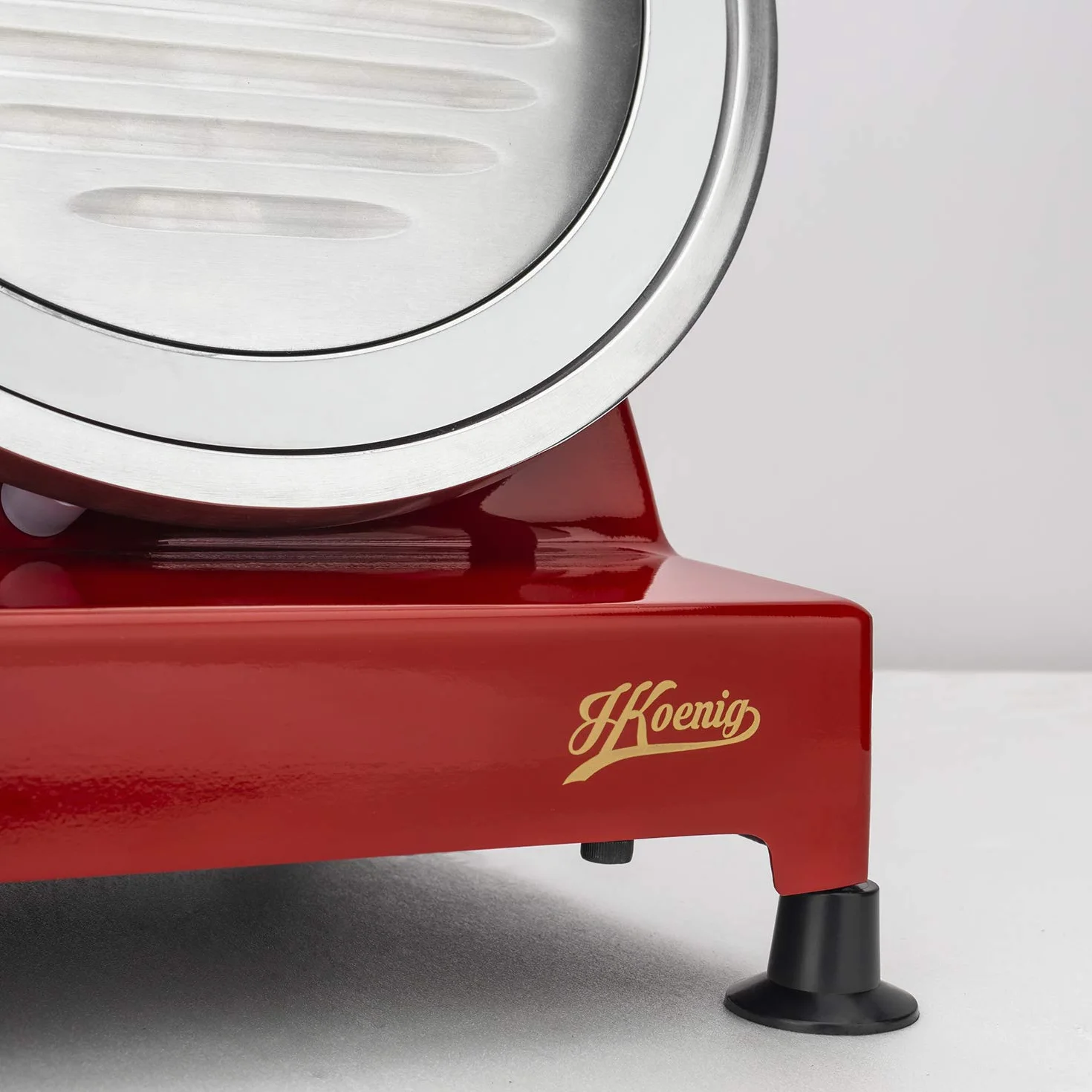 H.Koenig MSX254 Trancheuse électrique à jambon lame italienne 25 cm épaisseur 0-12 mm 282 rpm