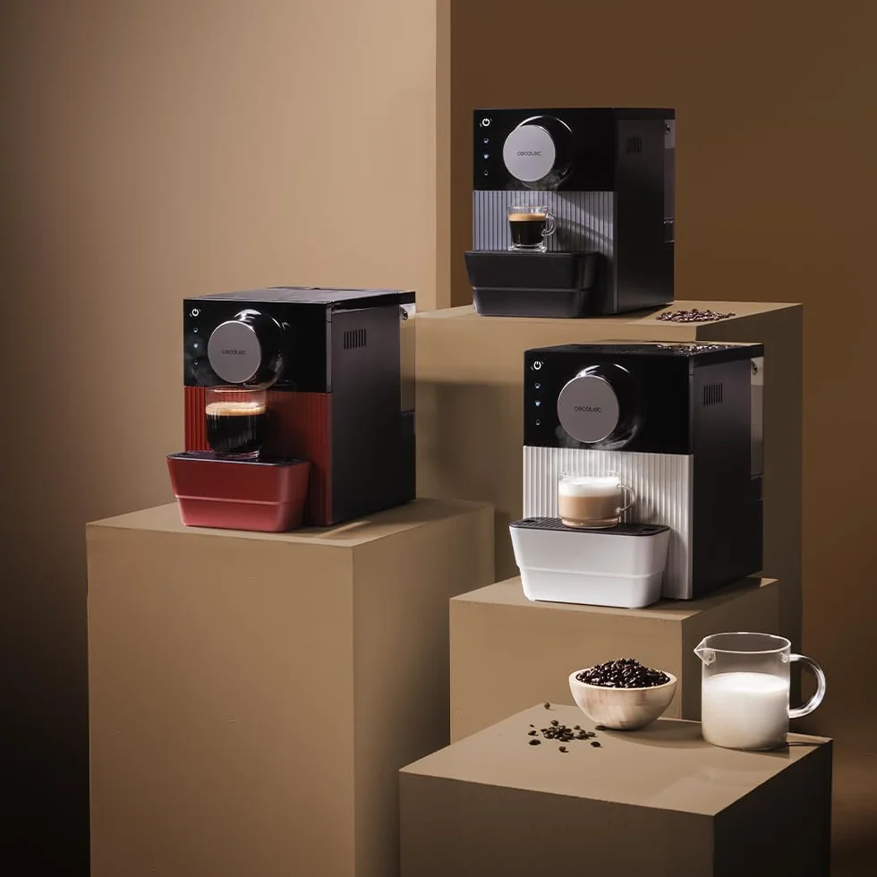 Cecotec Machine à Café Superautomatique Cremmaet Cube Rouge 1350W 19 Bars
