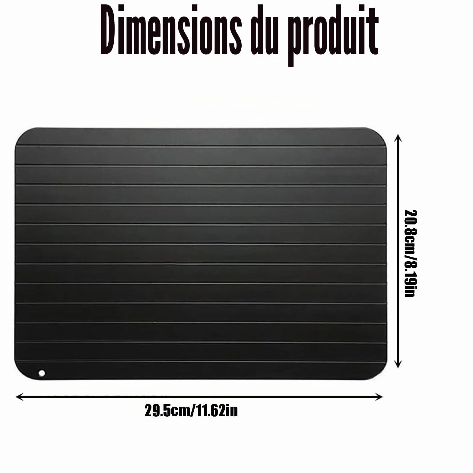 Plateau de Décongélation Rapide en Aluminium pour Viande Poisson Surgelés