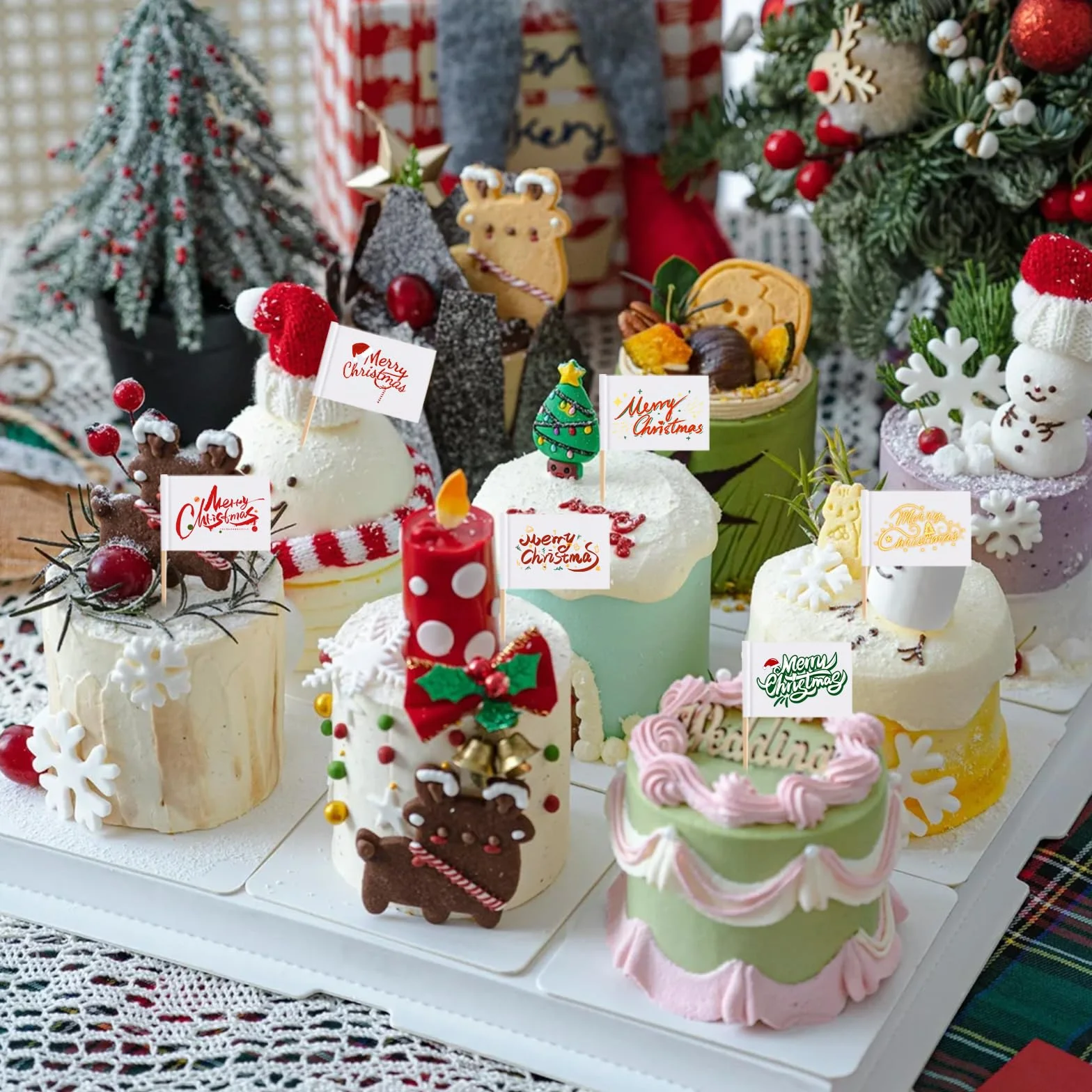 300 Pcs Drapeau Cure-Dent étiquettes D'aliments pour Buffets étiquettes Vierges pour Mini-Gâteaux