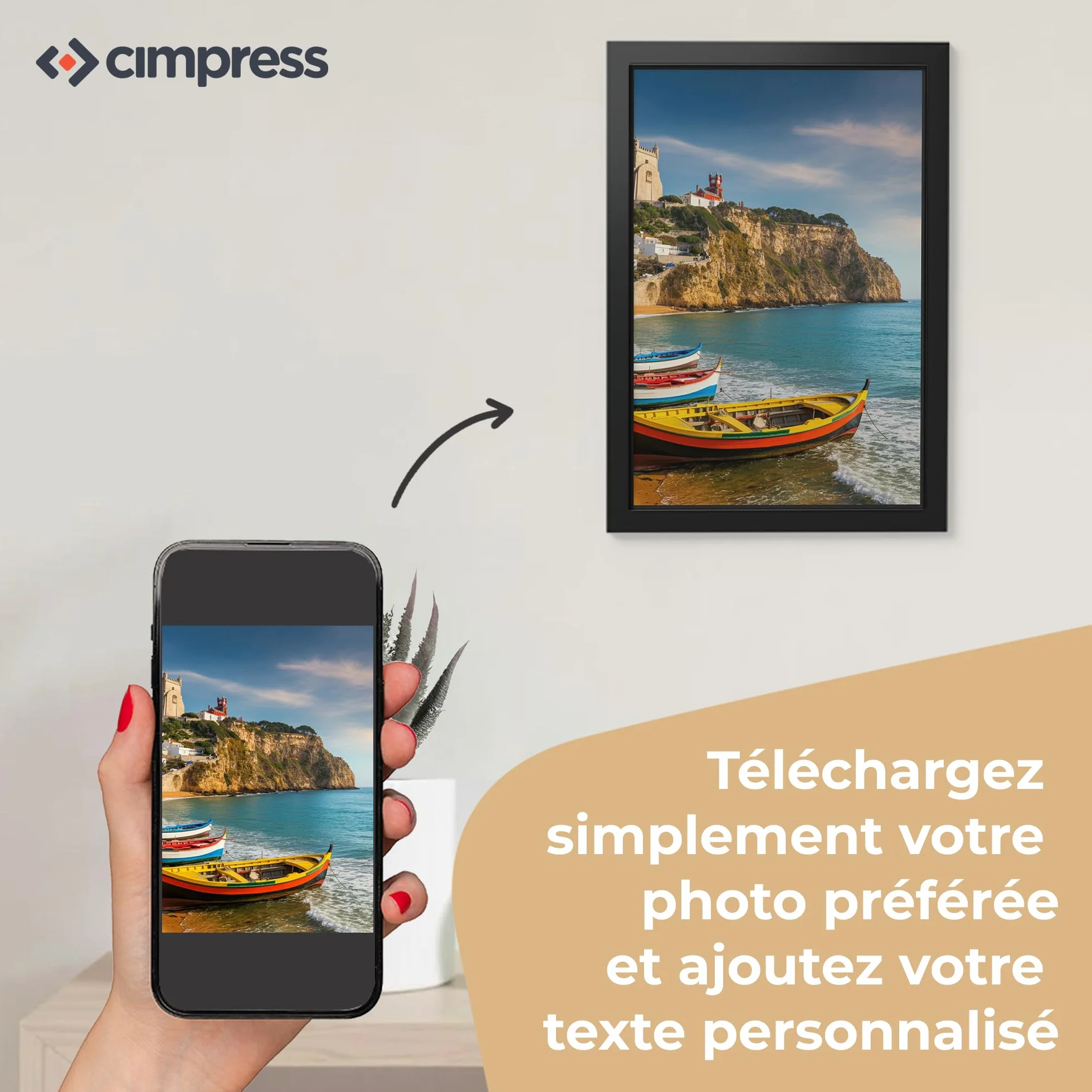 Cimpress Tableau sur Toile Personnalisé 20×30 cm Décoration Murale Moderne